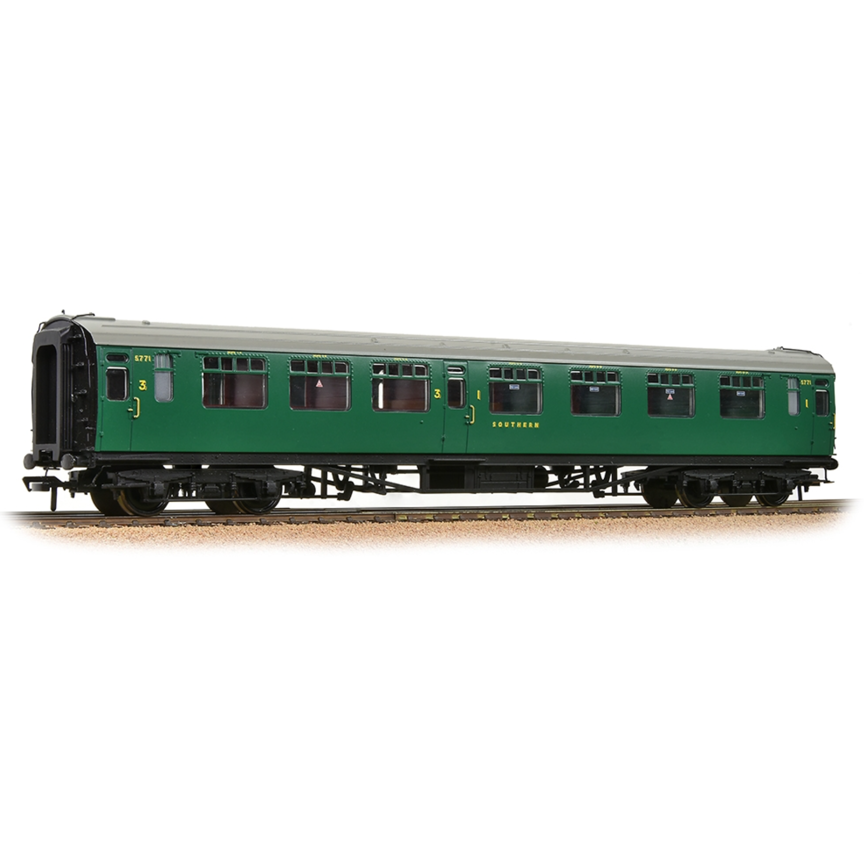 SR Bulleid Composite Corridor 10'' Vents SR Malachite Green