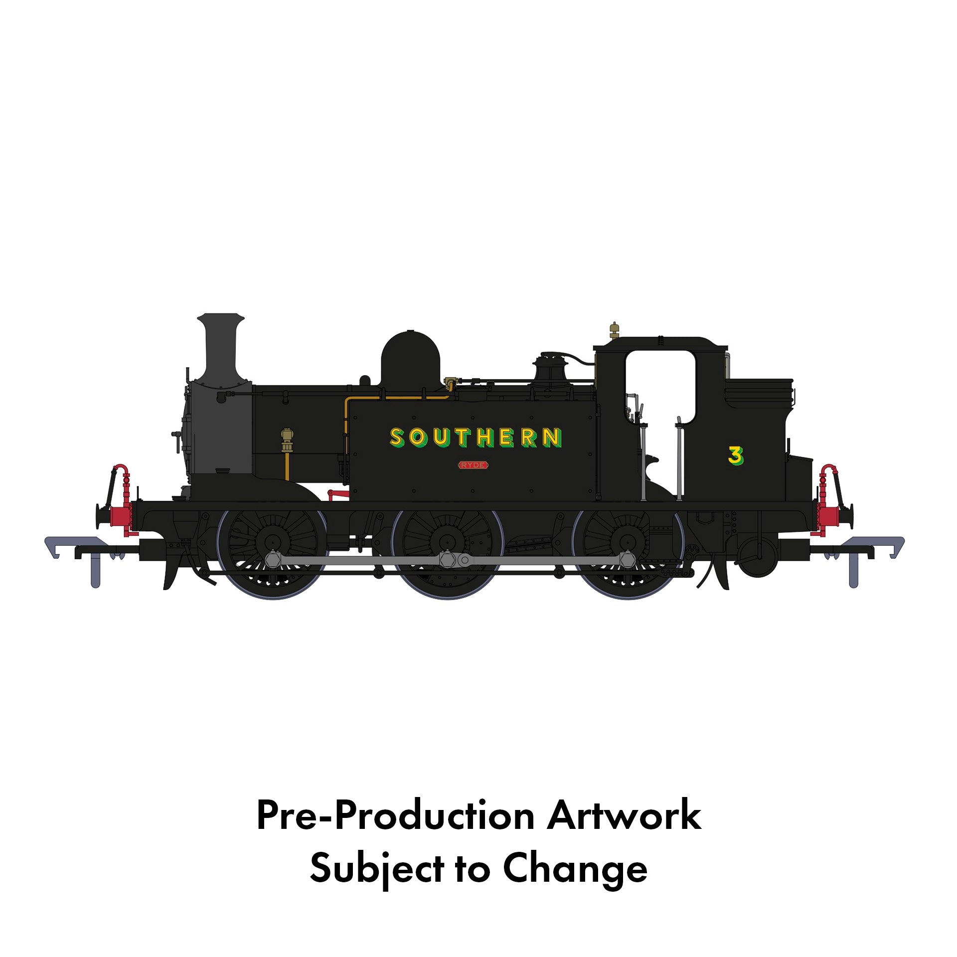 LBSCR Stroudley ‘E1’ 0-6-0T No. 3 Ryde, Southern Black, ‘Sunshine' Lettering