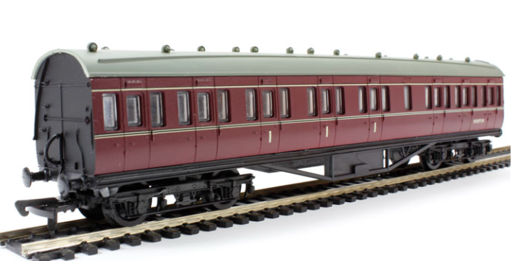 4P-010-601 - 60ft Stanier Corridor Composite M3894M BR Lined Maroon