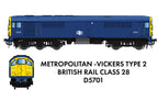 Class 28 D5701 BR Blue with Full Yellow Ends