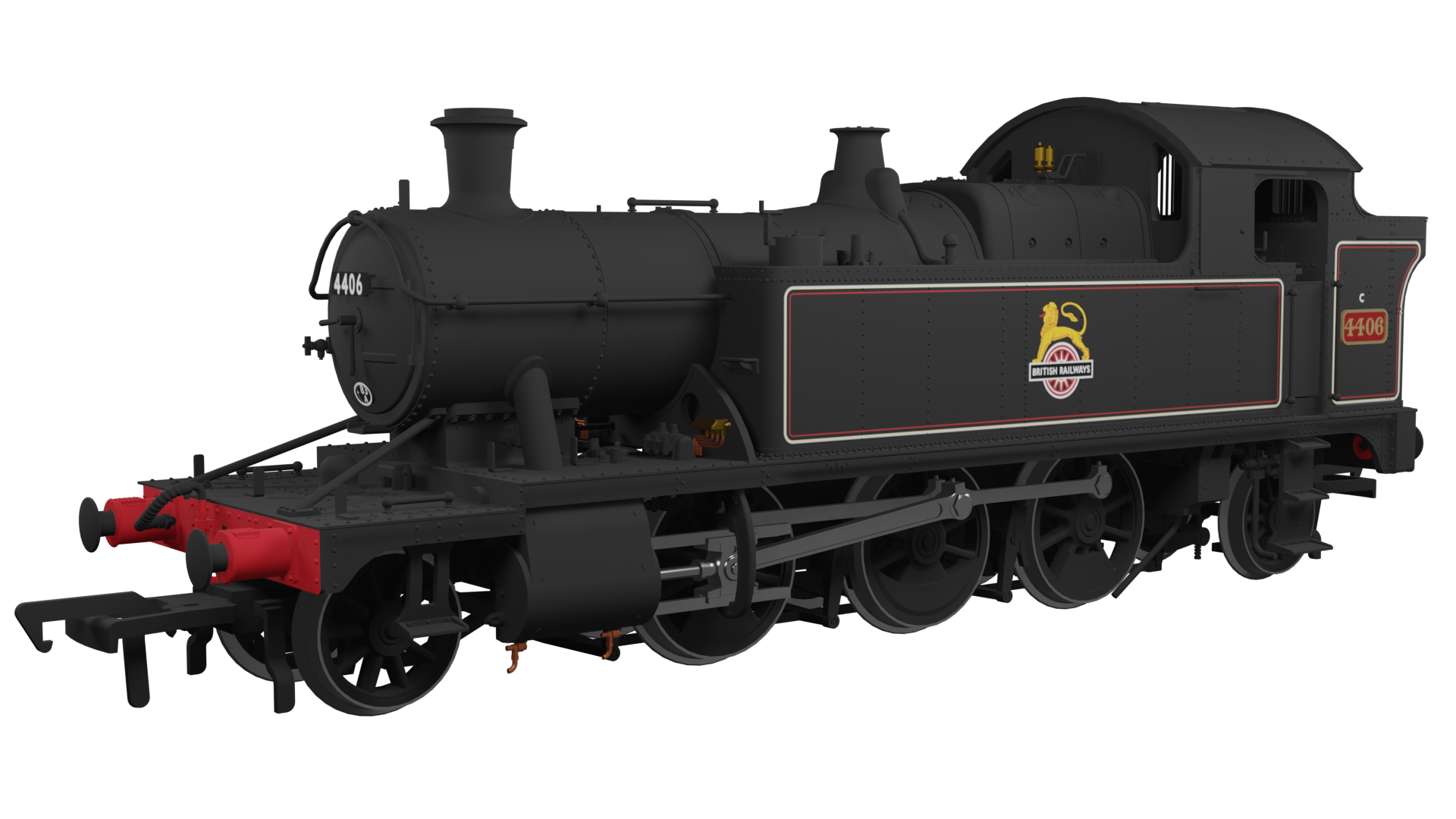 GWR 44xx No.4406 BR Early Crest Lined Black