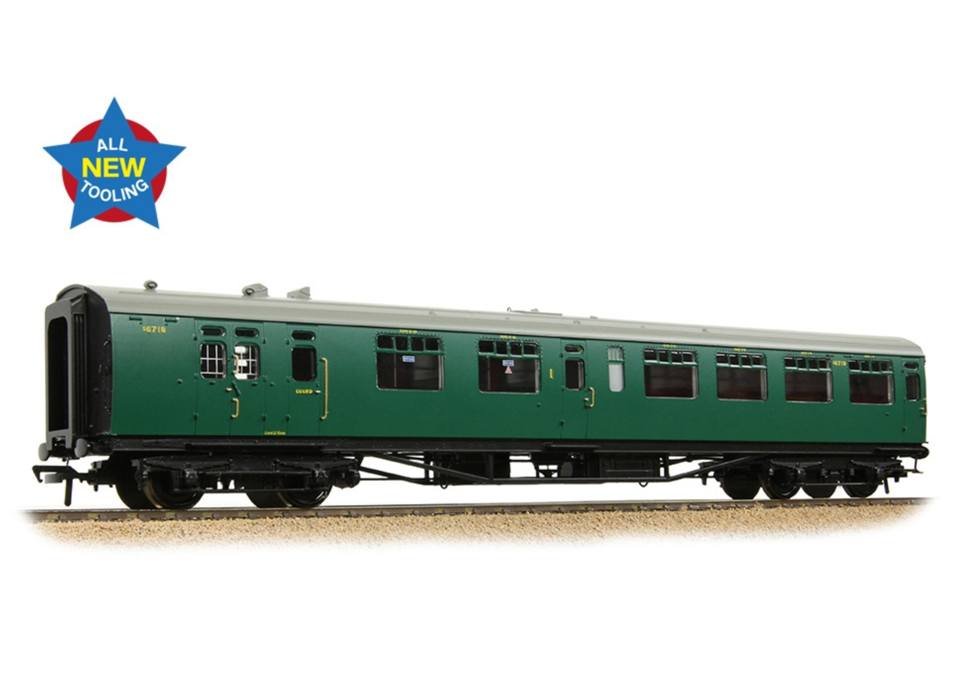 34-760 SR Bulleid Brake Comp. Corridor 10" Vents BR (Ex-SR) Malachite Green