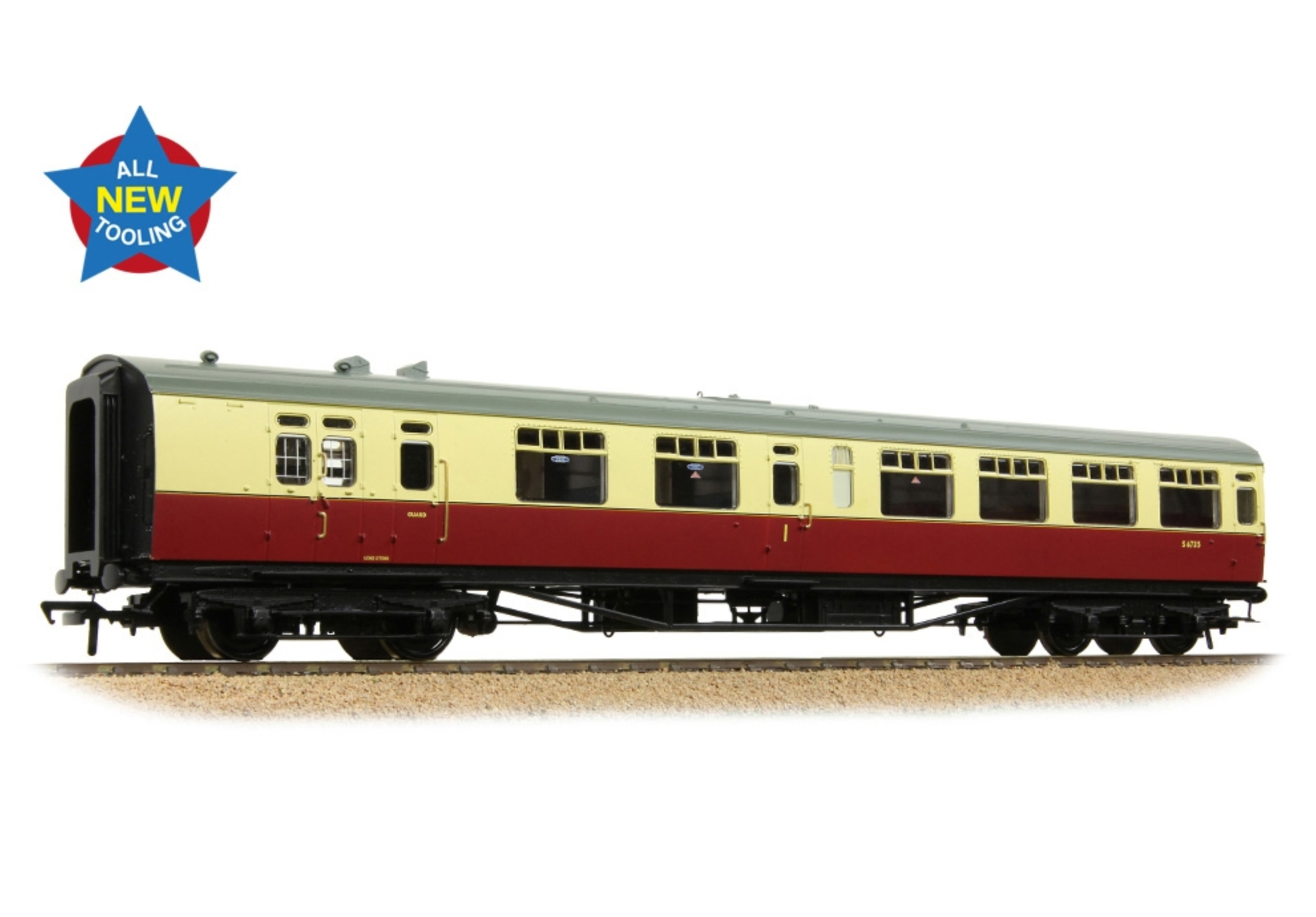 34-763 SR Bulleid Brake Composite Corridor 10" Vents BR Crimson & Cream