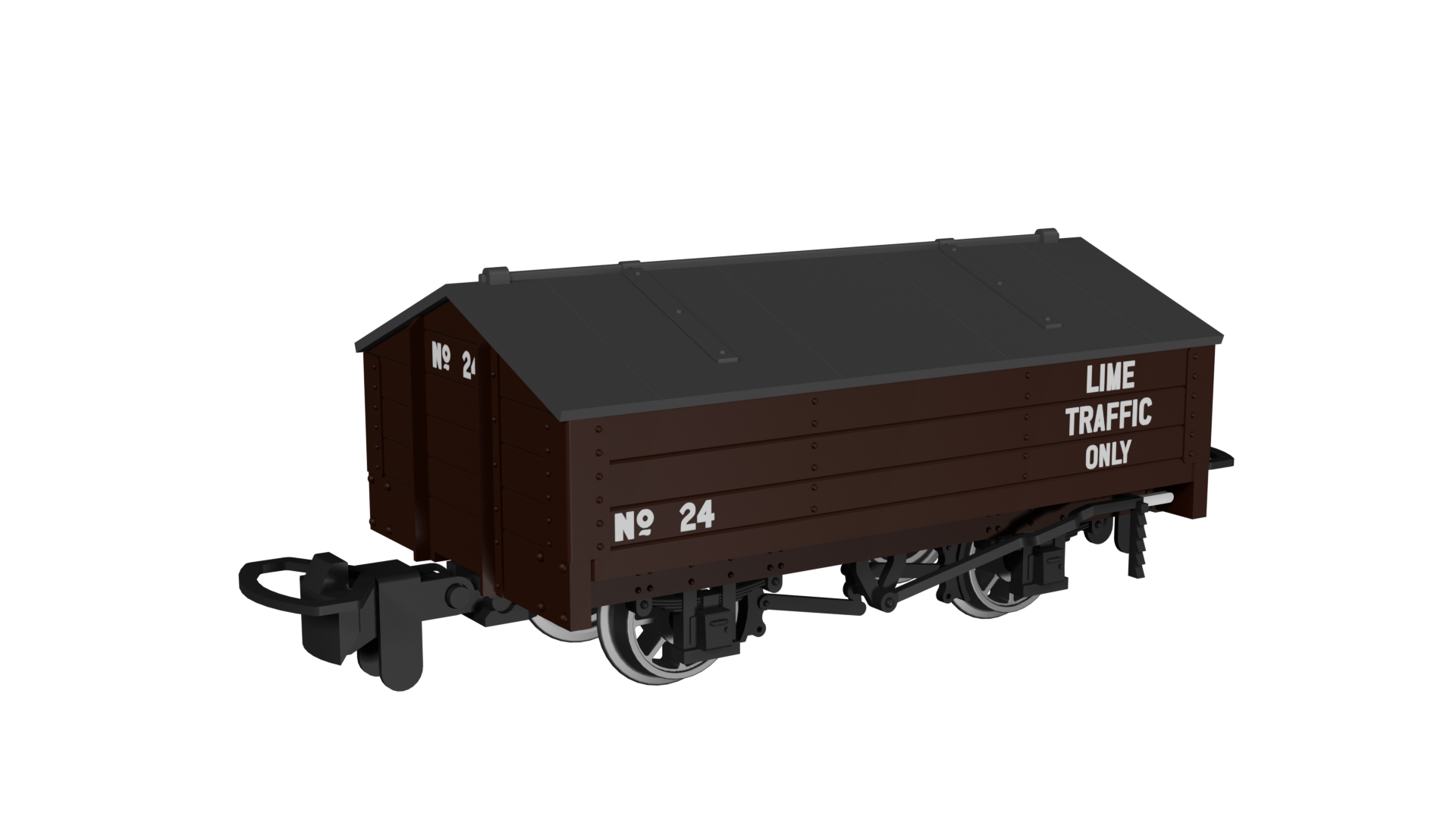 009 Peaked Roof Van -  Brown 'Lime' No.24