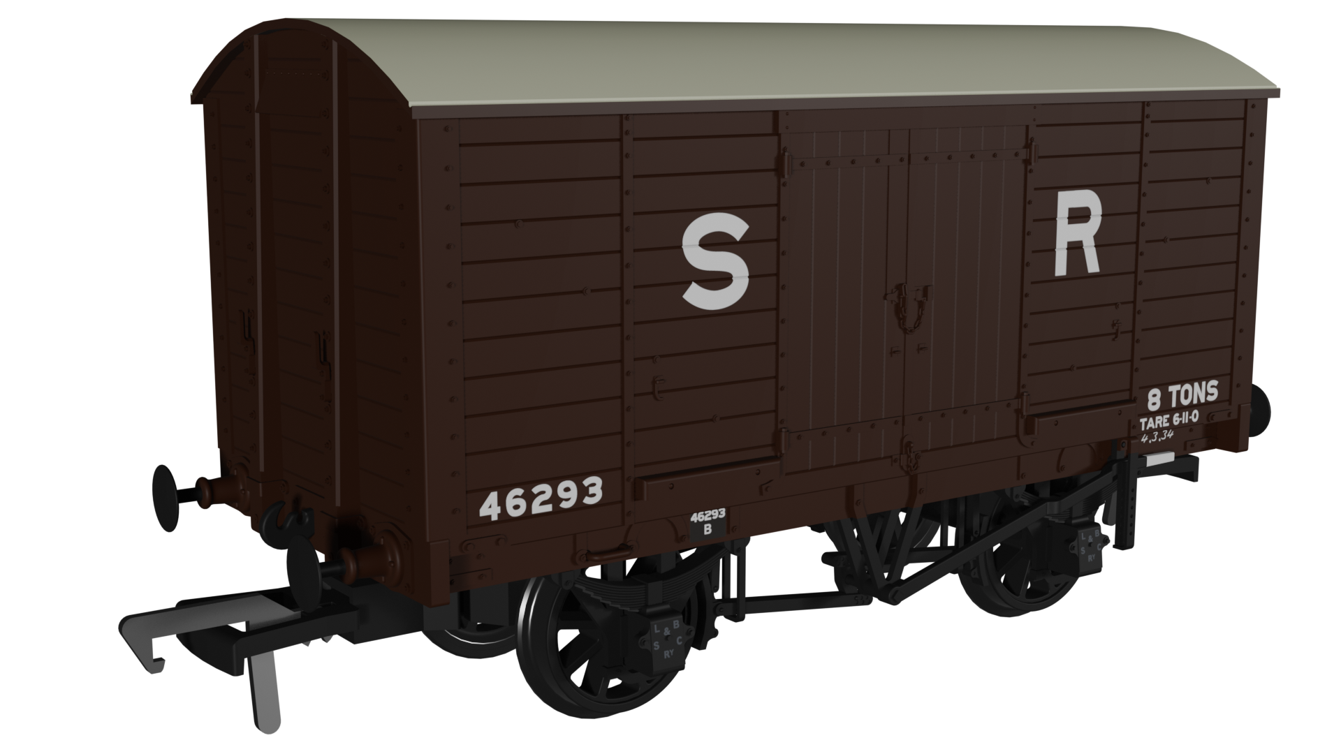 979006 - LB&SCR Dia.8 Van - SR (pre-36) No.46293