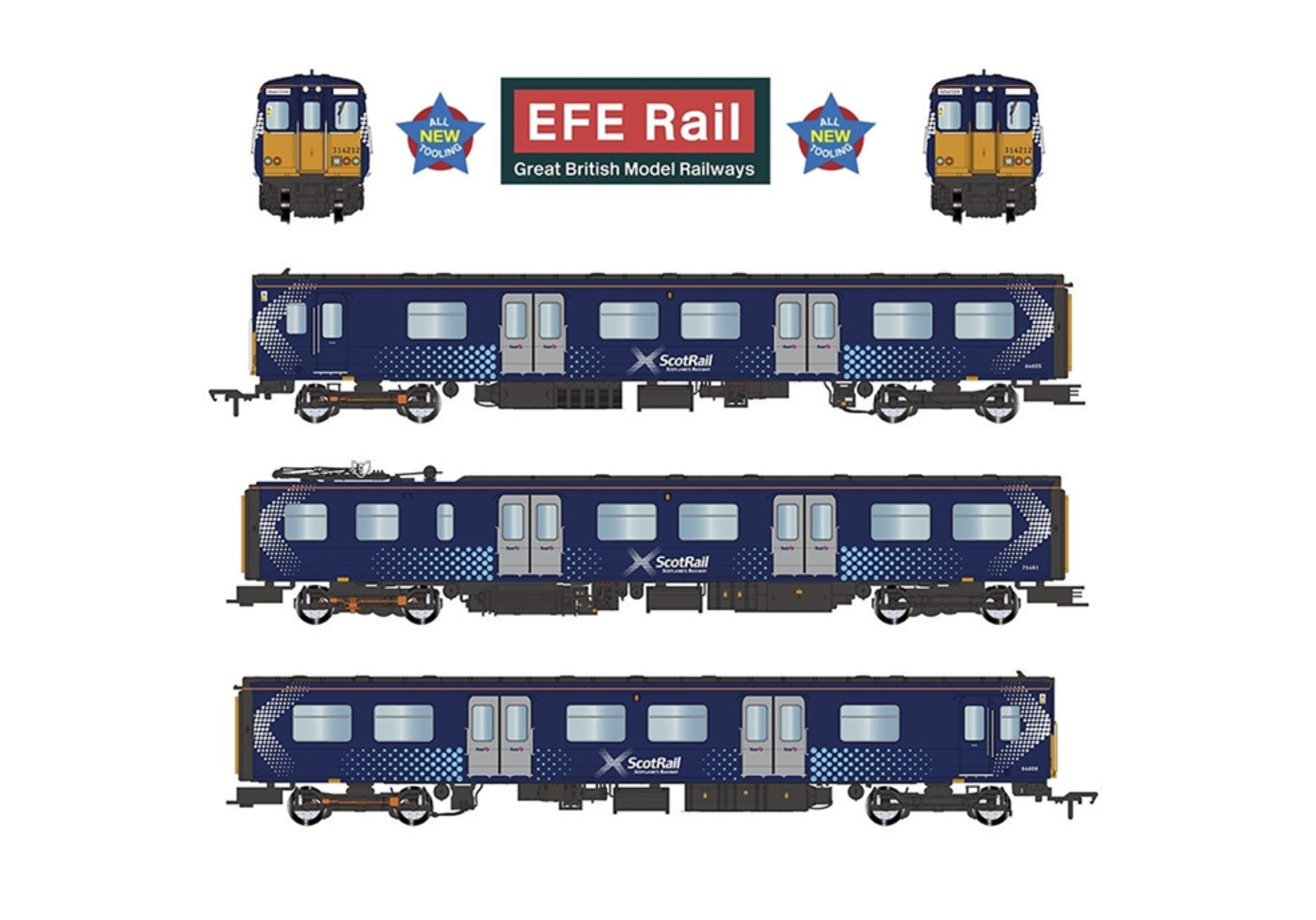 Class 314 3-Car EMU 314212 ScotRail Saltire