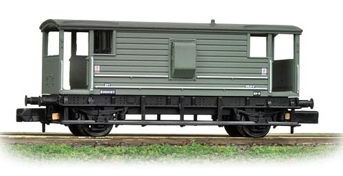 377-301B - 20T Ex LMS Brake Van - BR Grey