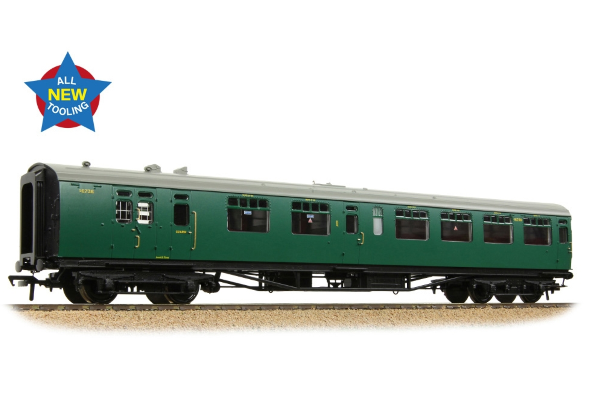 34-760A SR Bulleid Brake Comp. Corridor 10" Vents BR (Ex-SR) Malachite Green