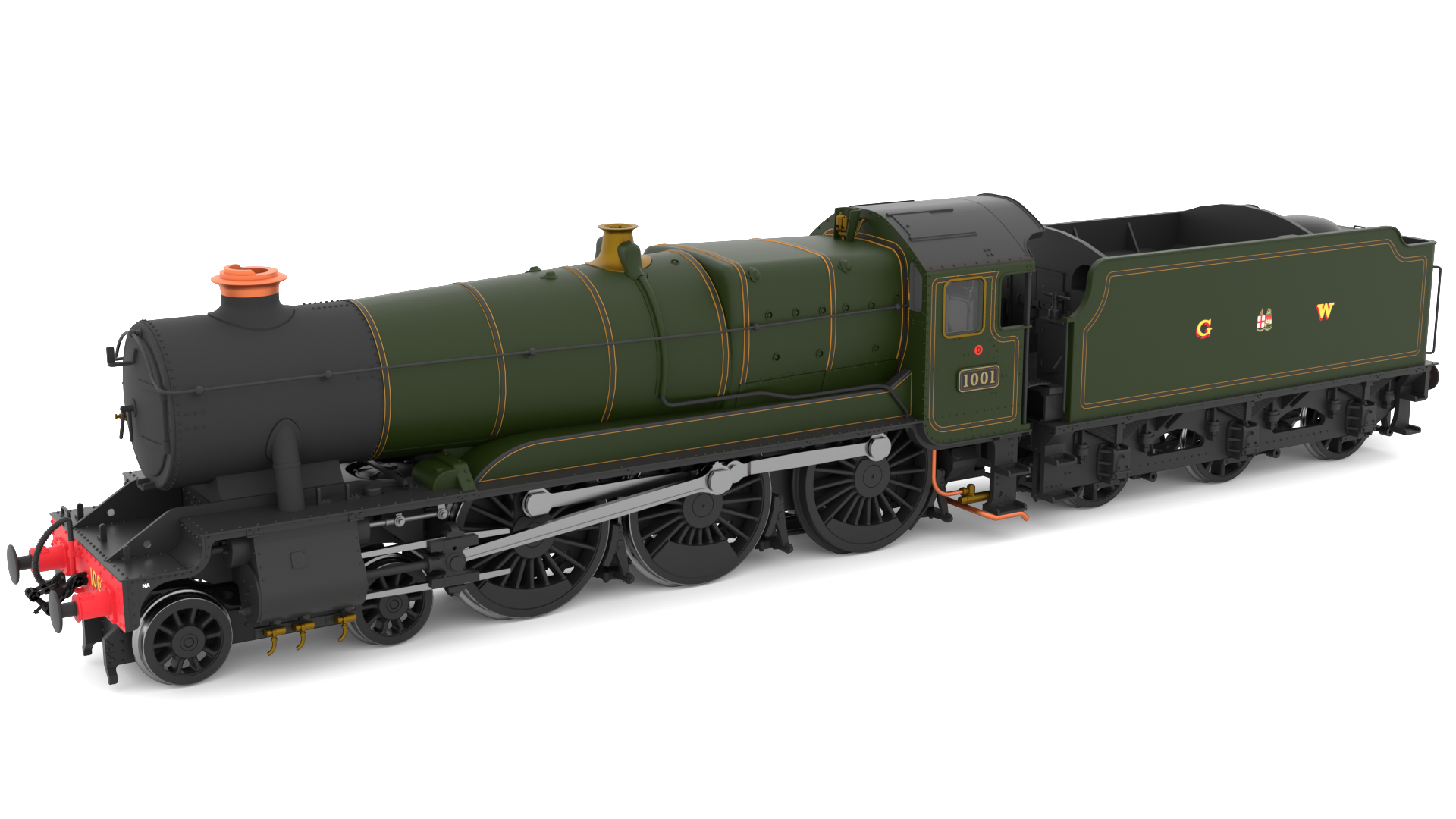 GWR County No.1001 G W Lined Green  - DCC SOUND