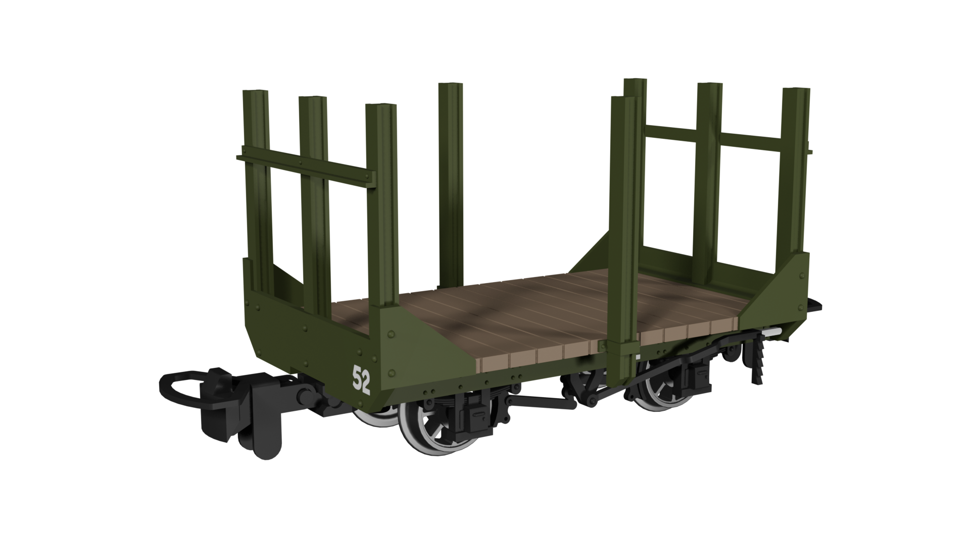 009 Stake Wagon -  Plain Green No.52