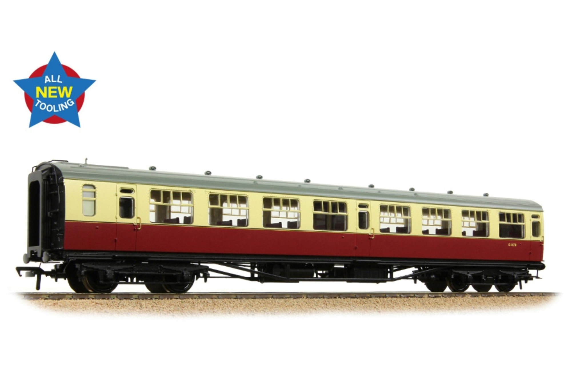 34-825 SR Bulleid Third Open 15" Vents BR Crimson & Cream