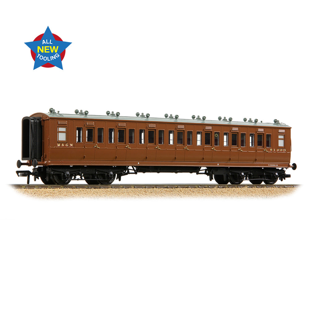 LNWR 50ft Arc Roof Third Corridor M&GN Brown