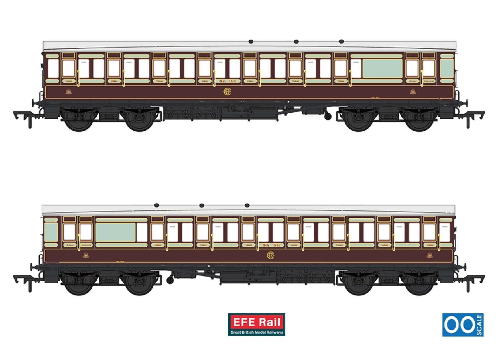 54ft non-Corridor Brake Third Caledonian Railway Plum & Off-White