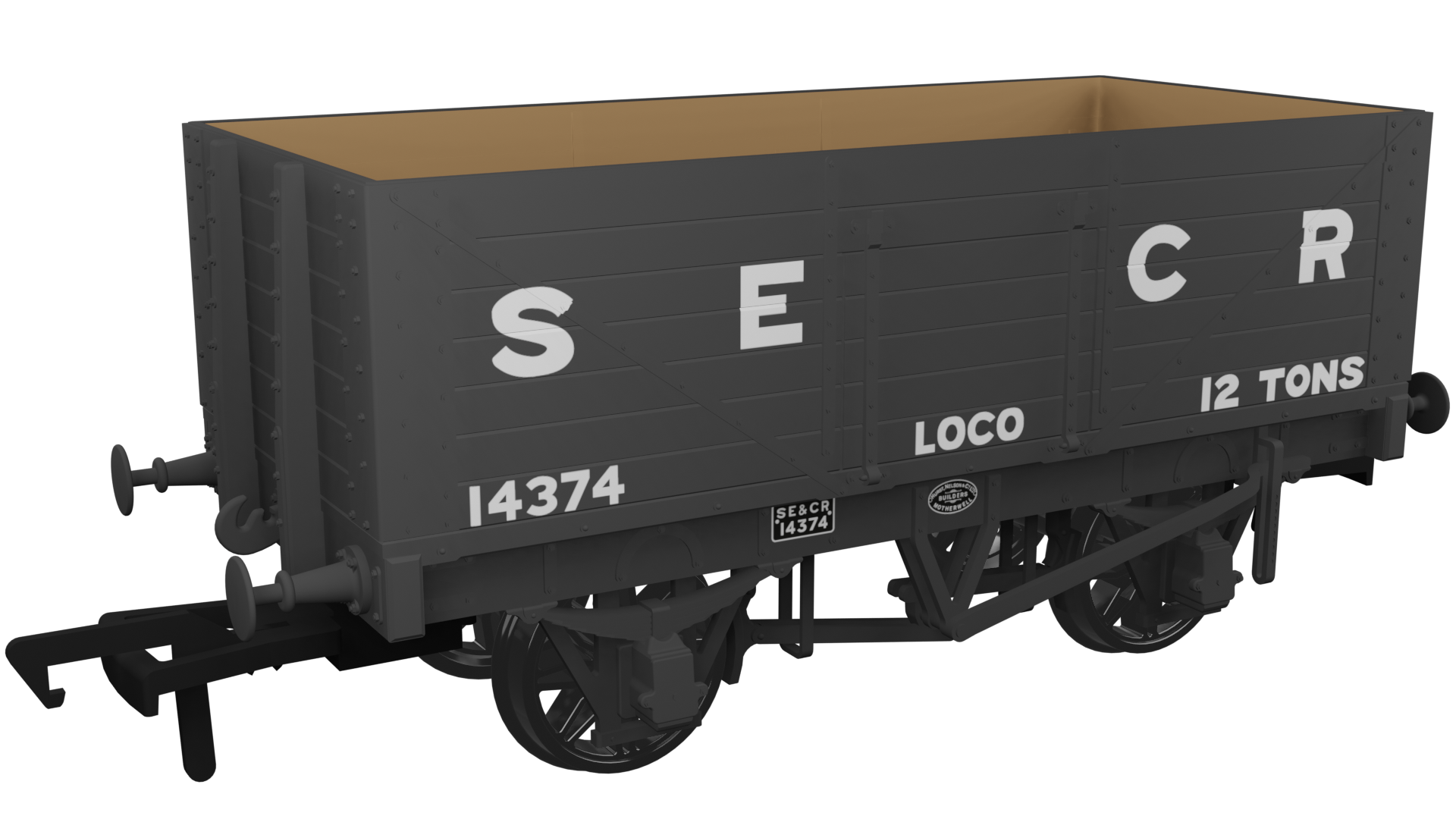 SECR D1357 7 Plank Wagon SECR Loco Coal No.14374