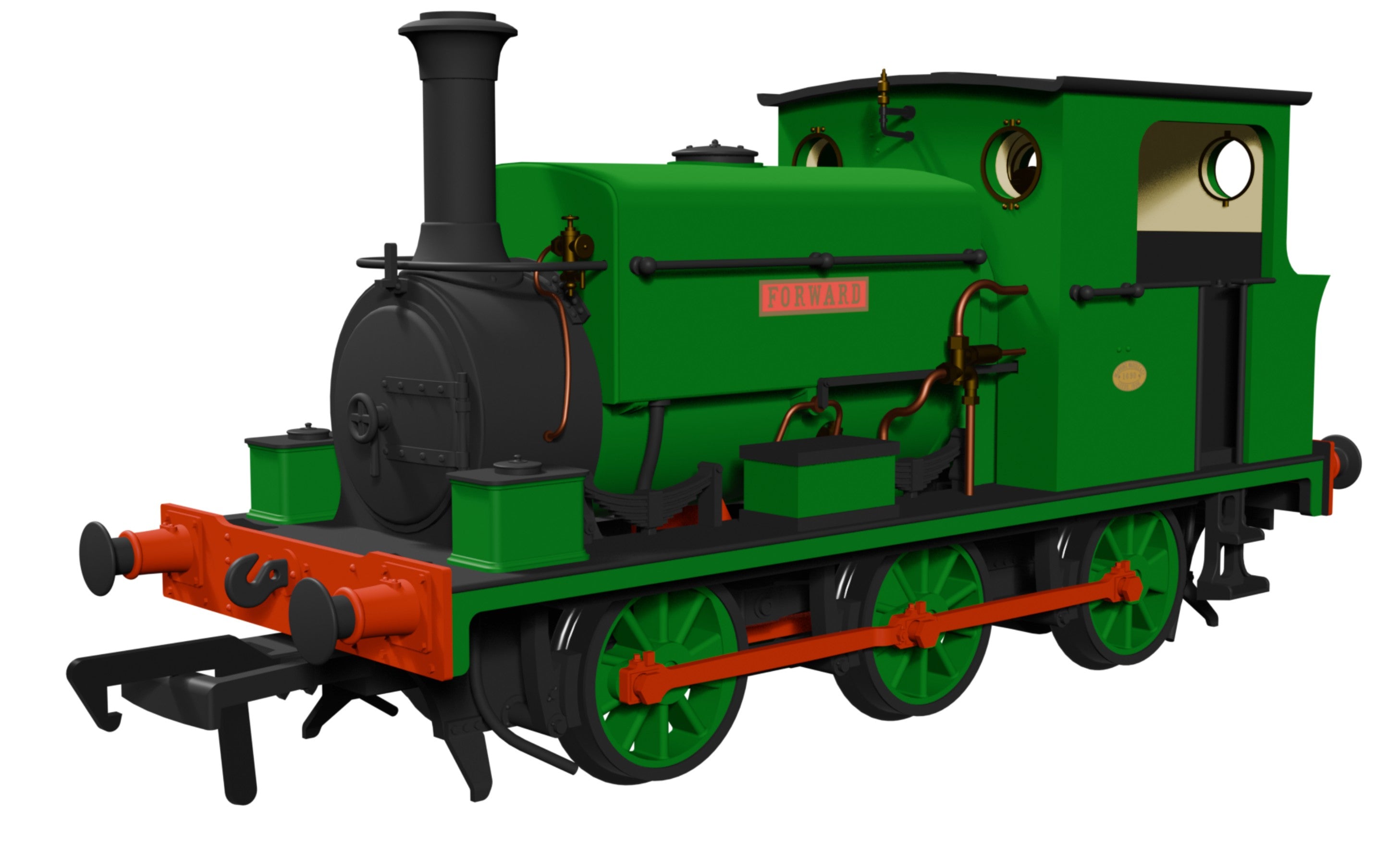 960006 - Manning Wardle L Class 'Forward' in Plain Green 0-6-0ST