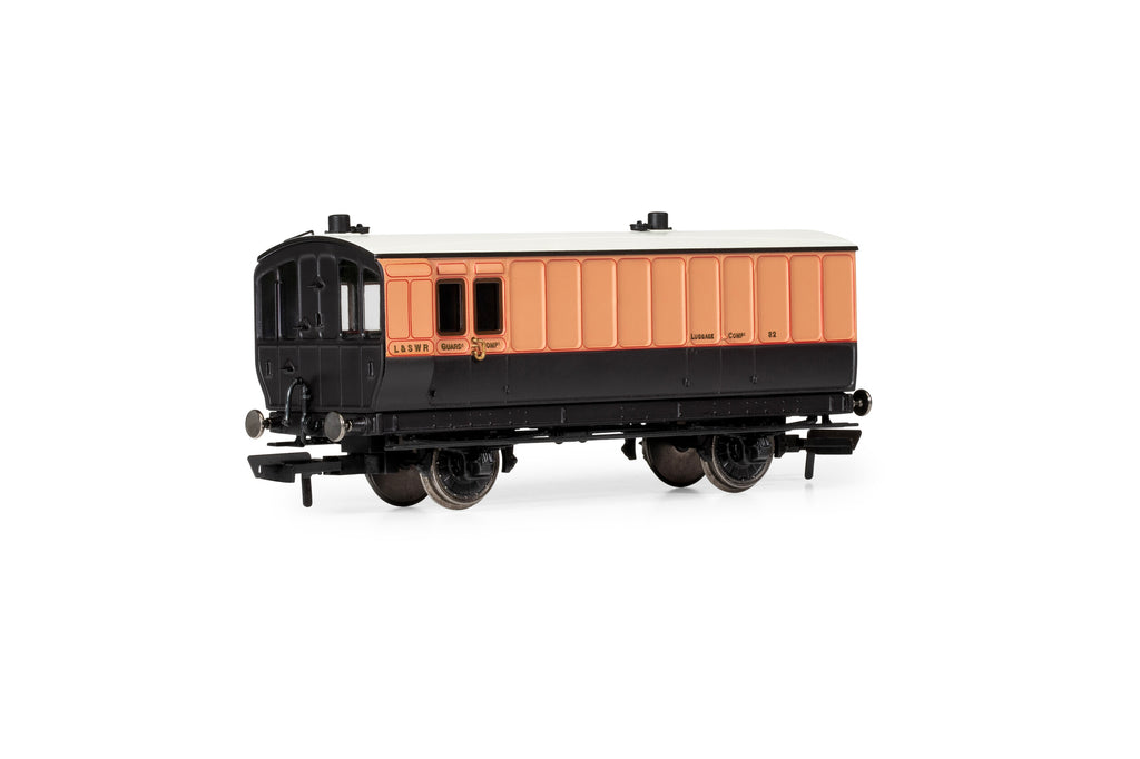 LSWR, 4 Wheel Coach, Passenger Brake, 82 - Era 2