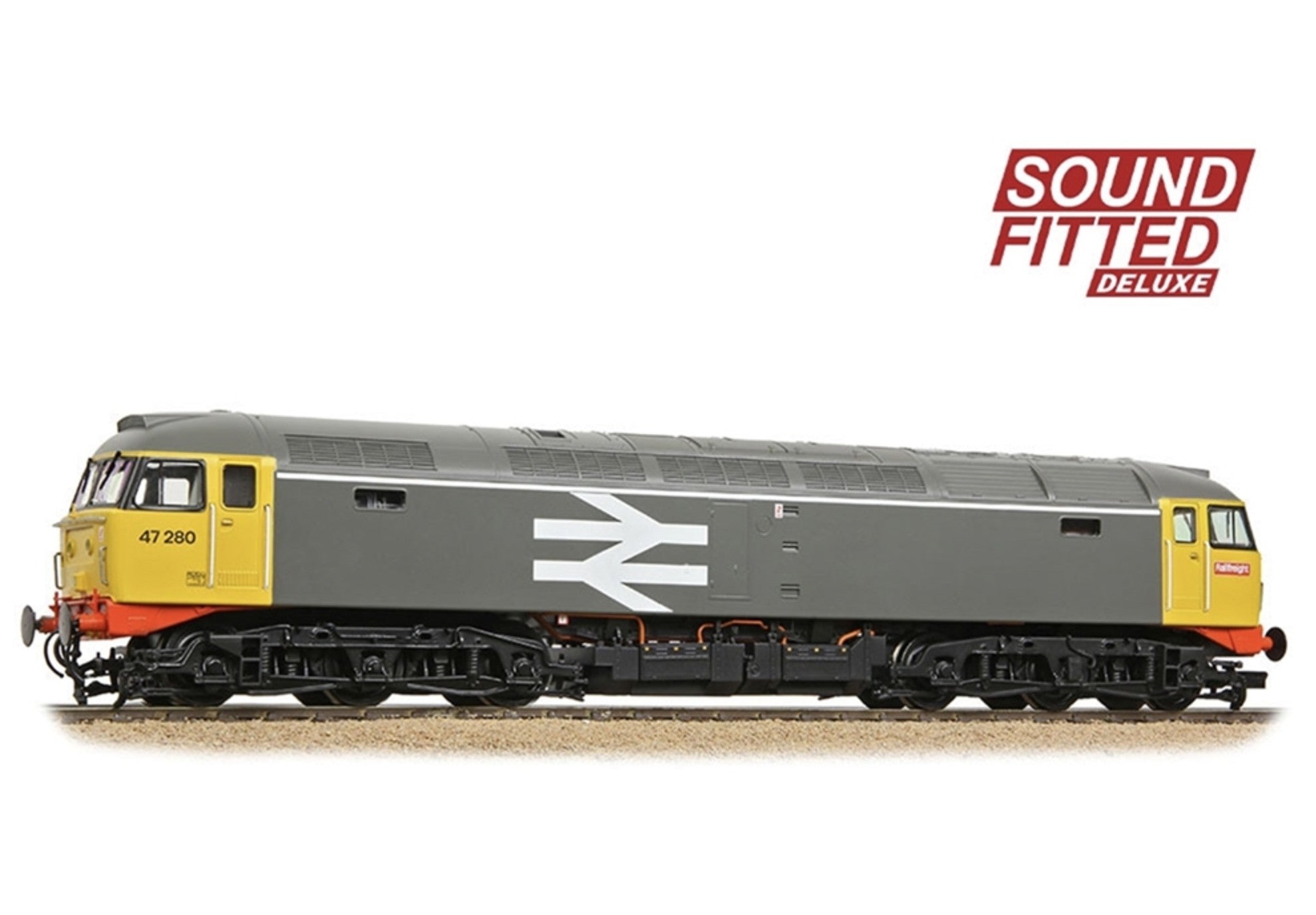35-416SFX - Class 47/0 47280 BR Railfreight Grey Diesel Locomotive - DCC Sound Deluxe