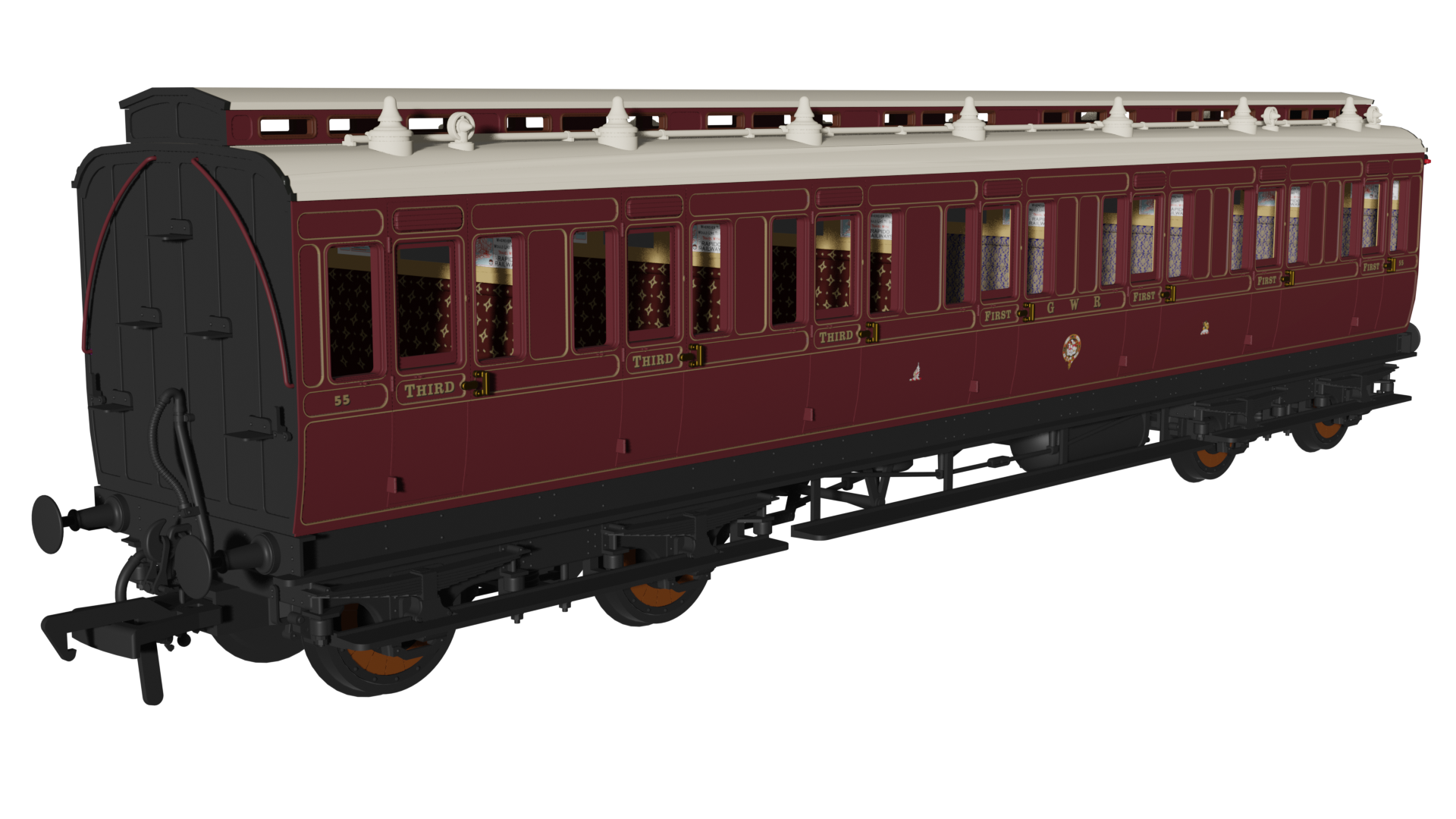 GWR Lined Crimson Lake 'Evolution' Non-Corridor Composite No.55