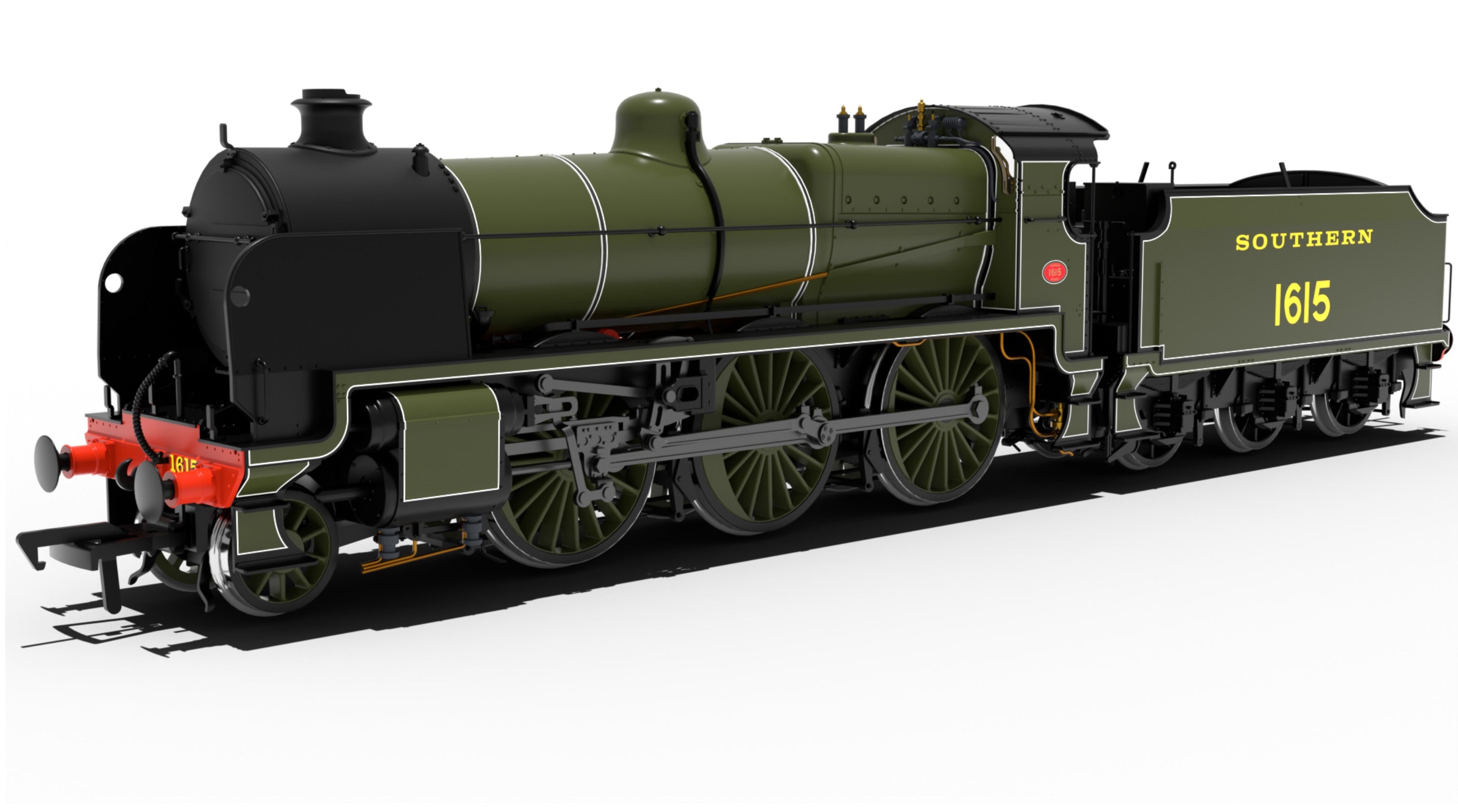 SR U Class No.1615 - SR Lined Olive -DCC SOUND