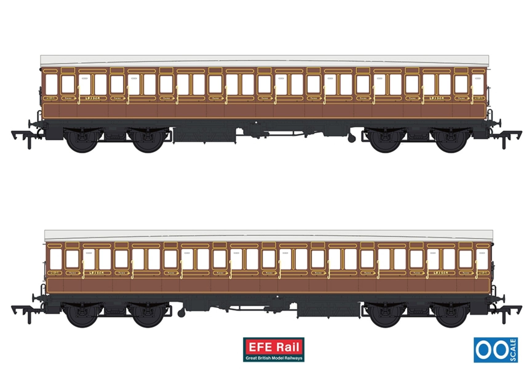 54ft non-Corridor Third LBSCR Raw Umber
