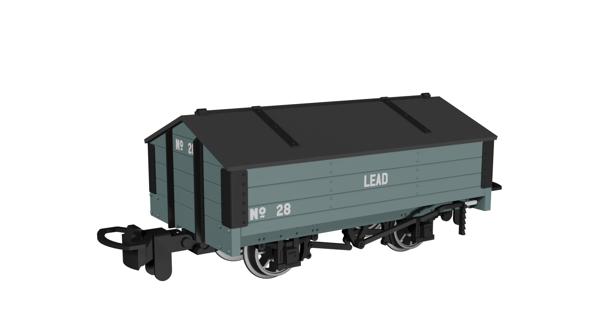 009 Peaked Roof Van -  Grey 'Lead' No.28