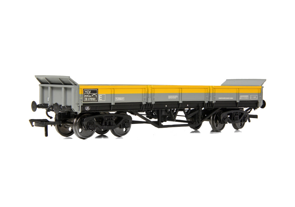 E87120 - BR YCV 'Turbot' Bogie Ballast Wagon BR Engineers Grey & Yellow
