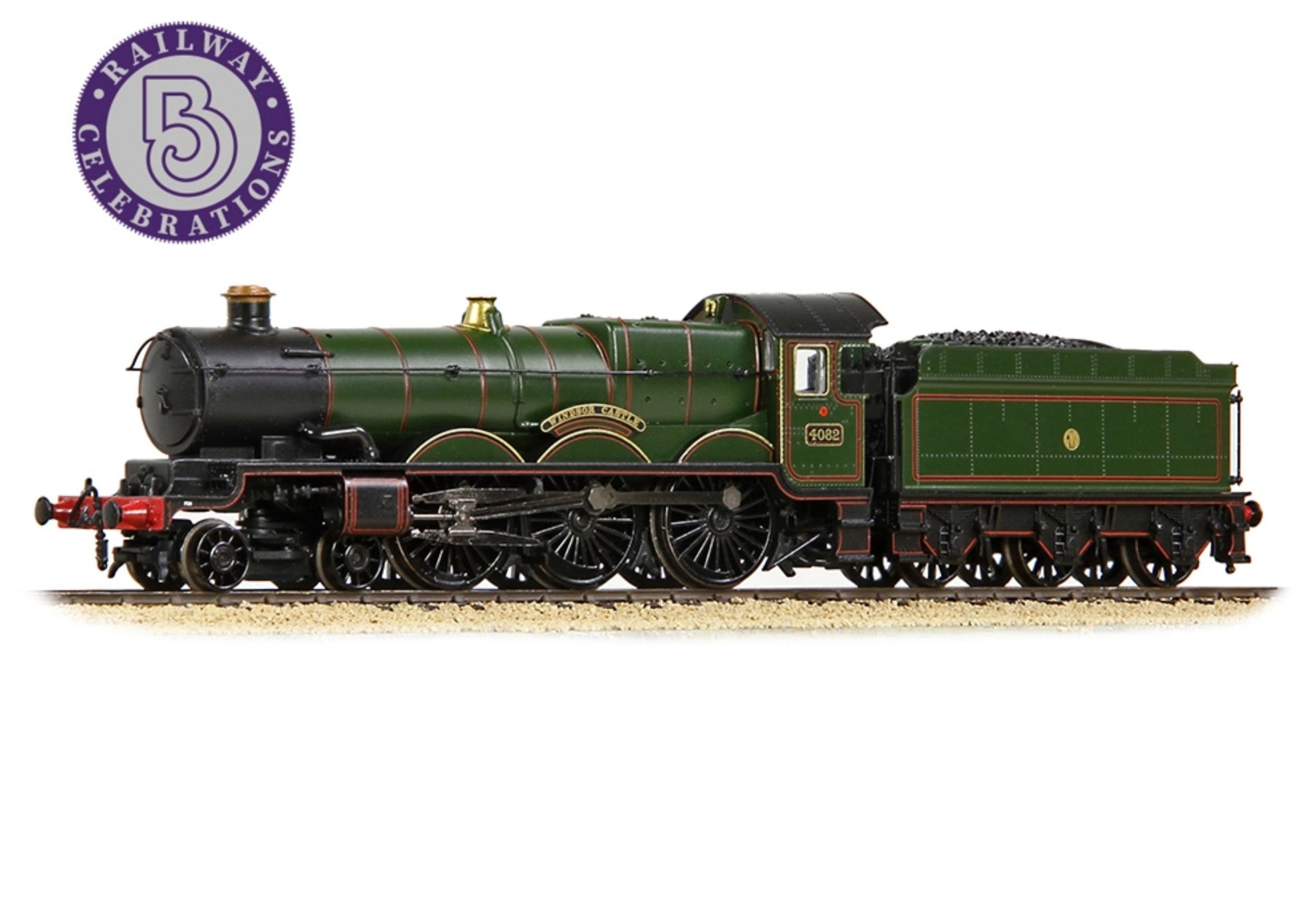 GWR Castle 4082 'Windsor Castle' GWR Lined Green (Shirtbutton)