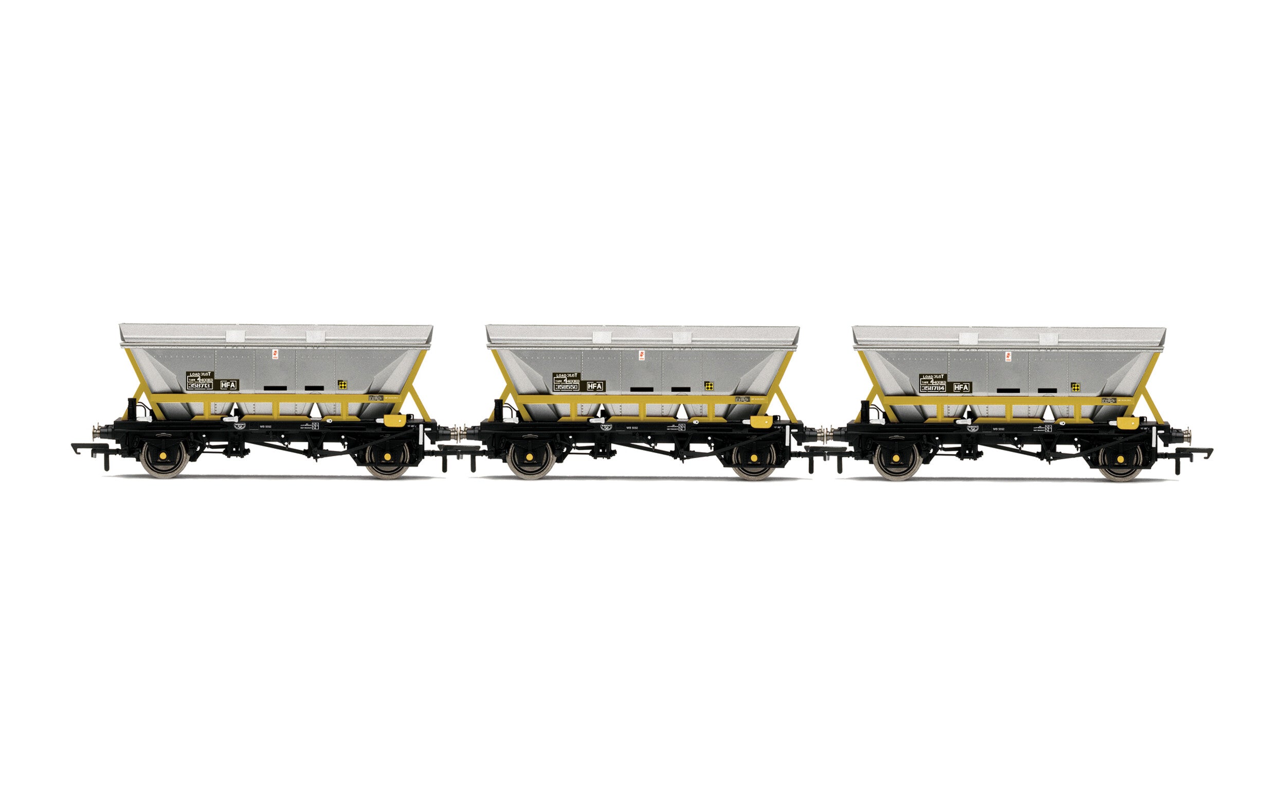 HFA Hopper Wagons, Three Pack, BR Coal Sector - Era 8
