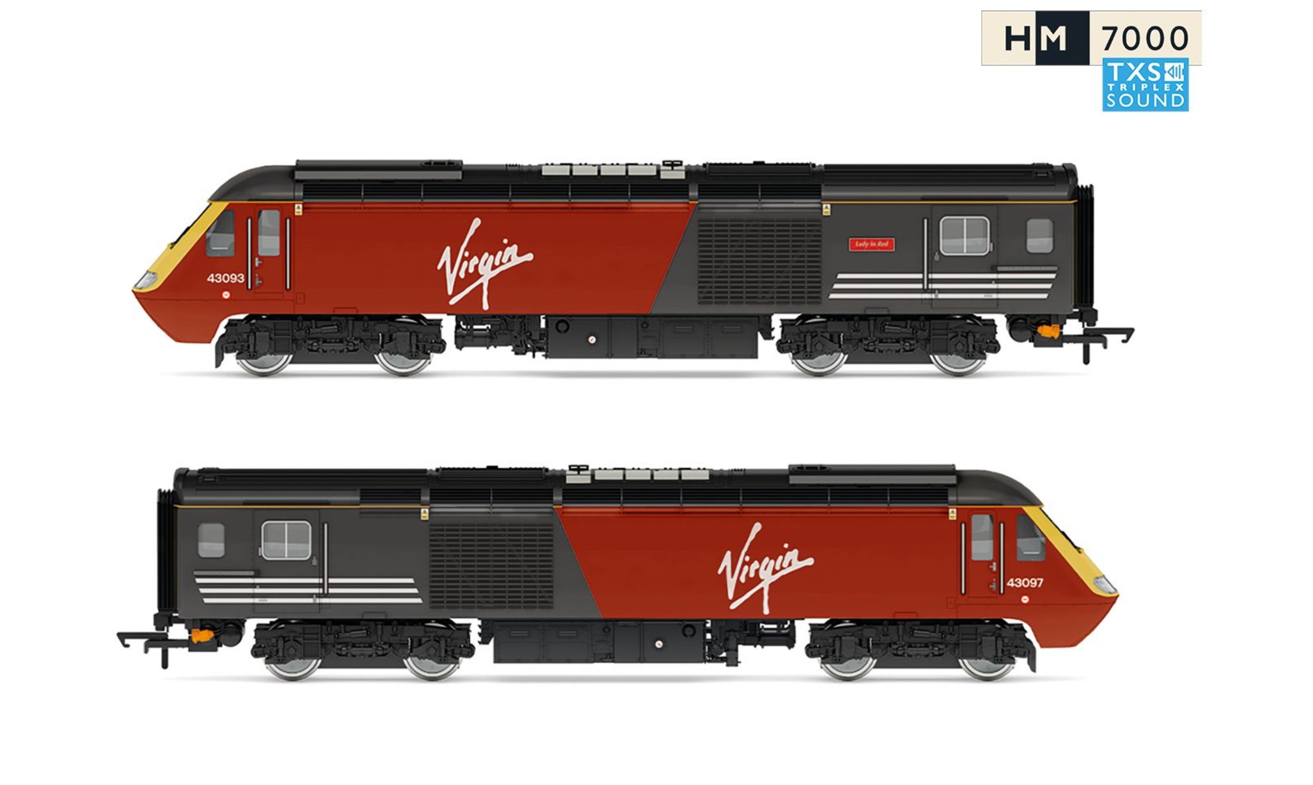 Virgin Class 43 HST Lady in Red Train Pack - Sound Fitted