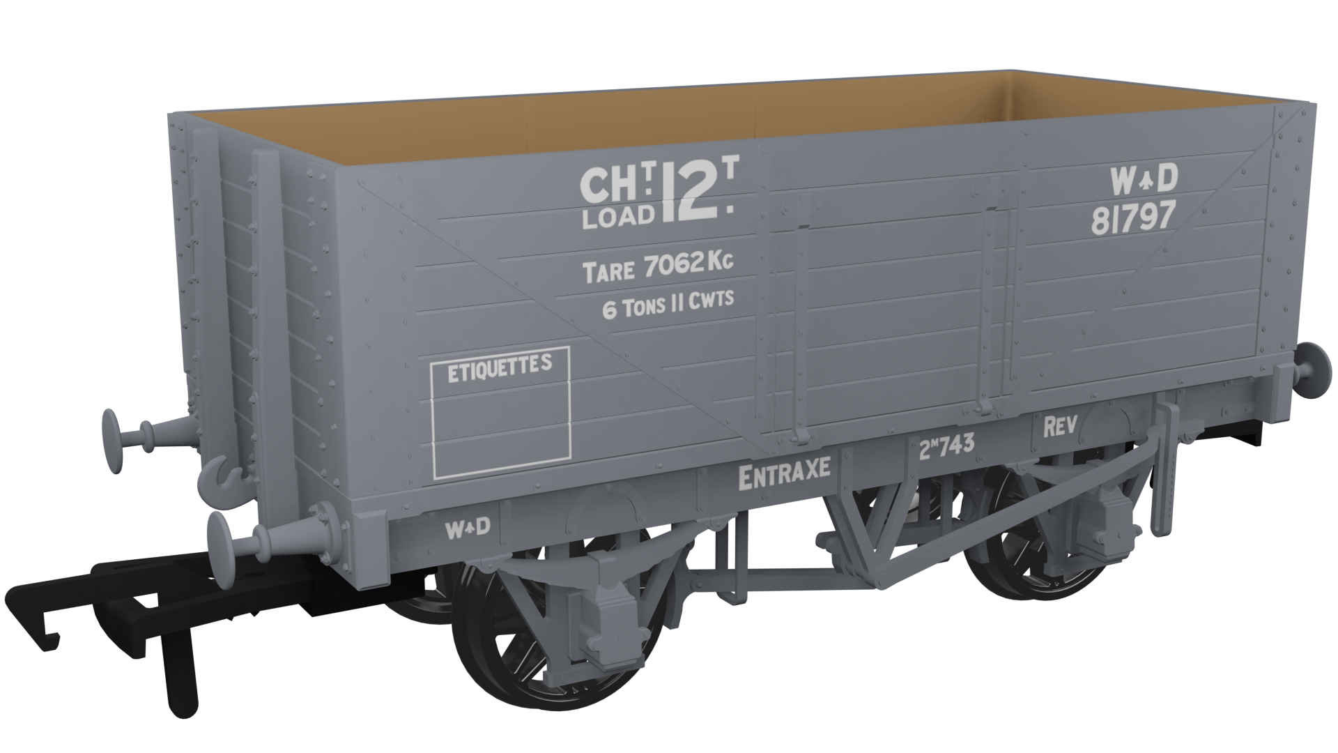 RCH 7 Plank Wagon WD No.81797