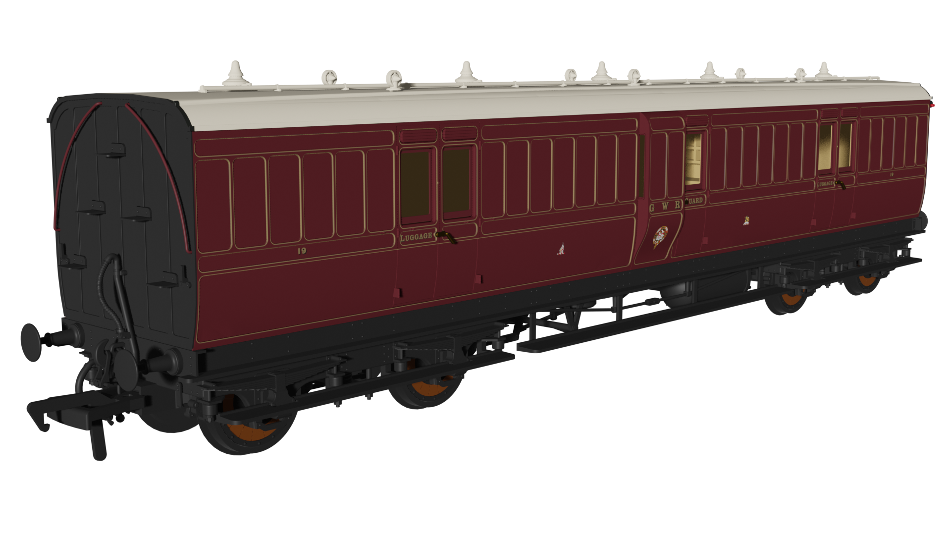 GWR Lined Crimson Lake 'Evolution' Non-Corridor Full Brake No.19