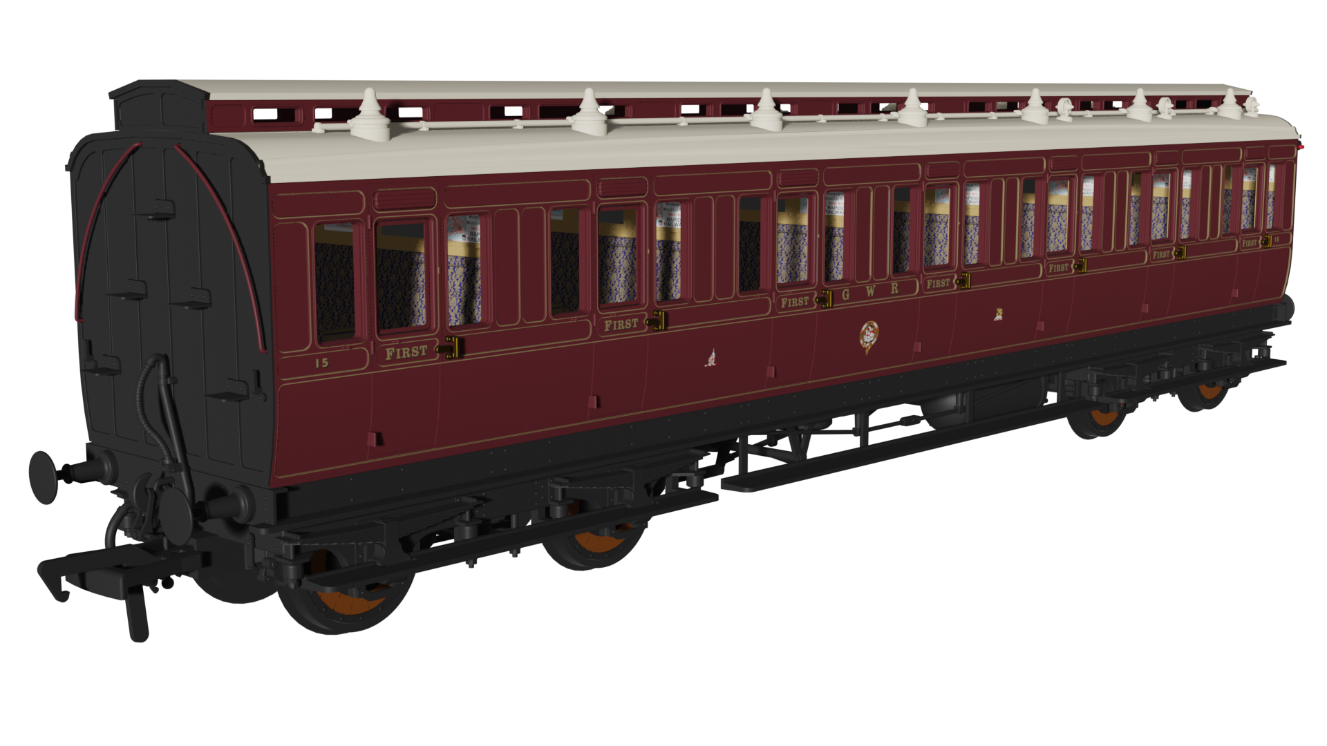 GWR Lined Crimson Lake 'Evolution' Non-Corridor First No.15