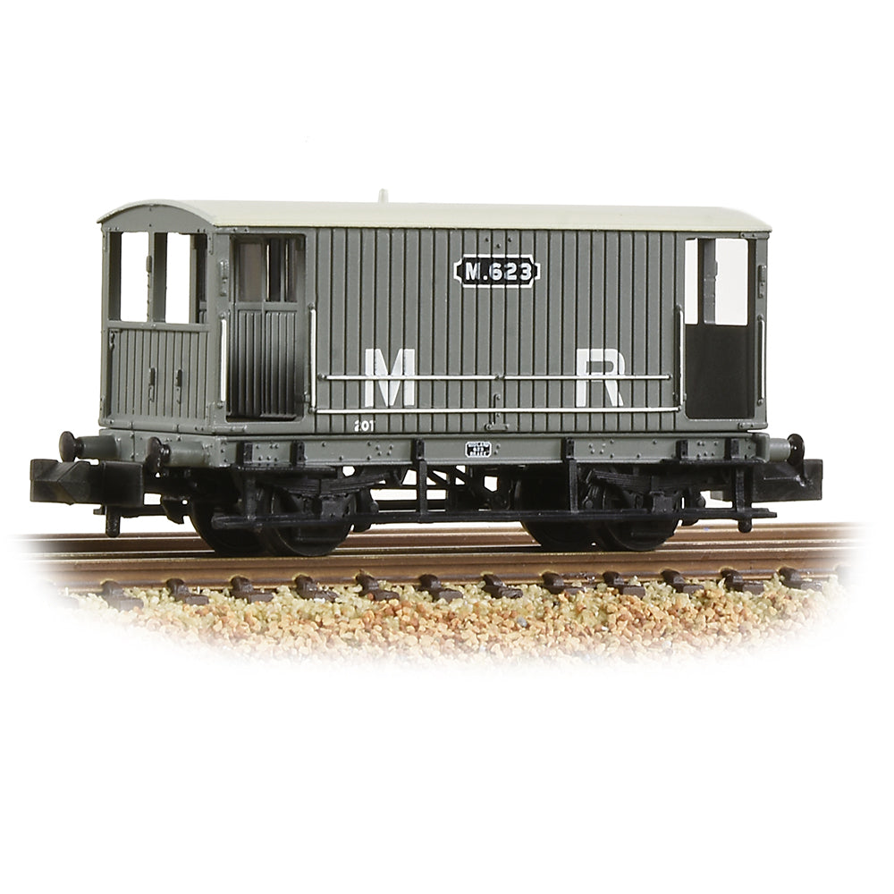 MR 20T Brake Van without Duckets Midland Railway Grey