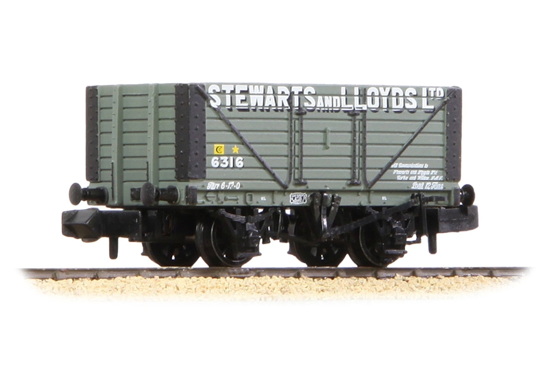 377-150C - 8 Plank Wagon Fixed Ends 'Stewarts & Lloyds Ltd' Grey