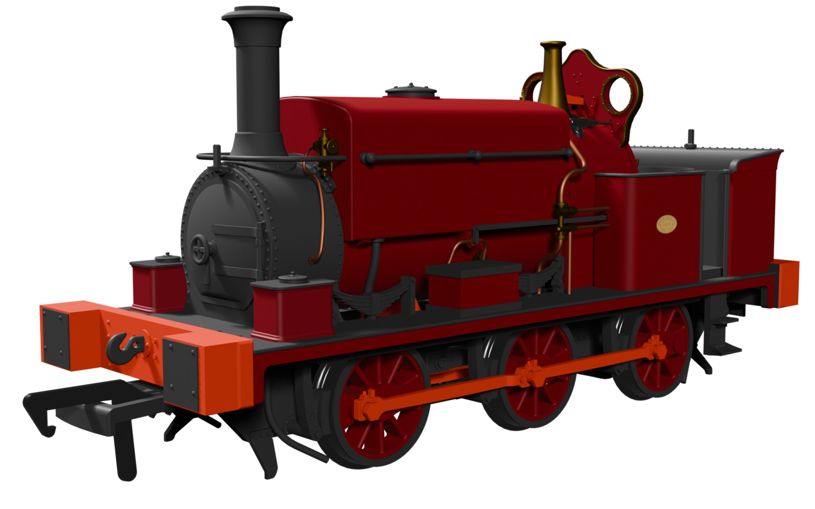 960008 - Manning Wardle L Class Unnumbered in Plain Red 0-6-0ST