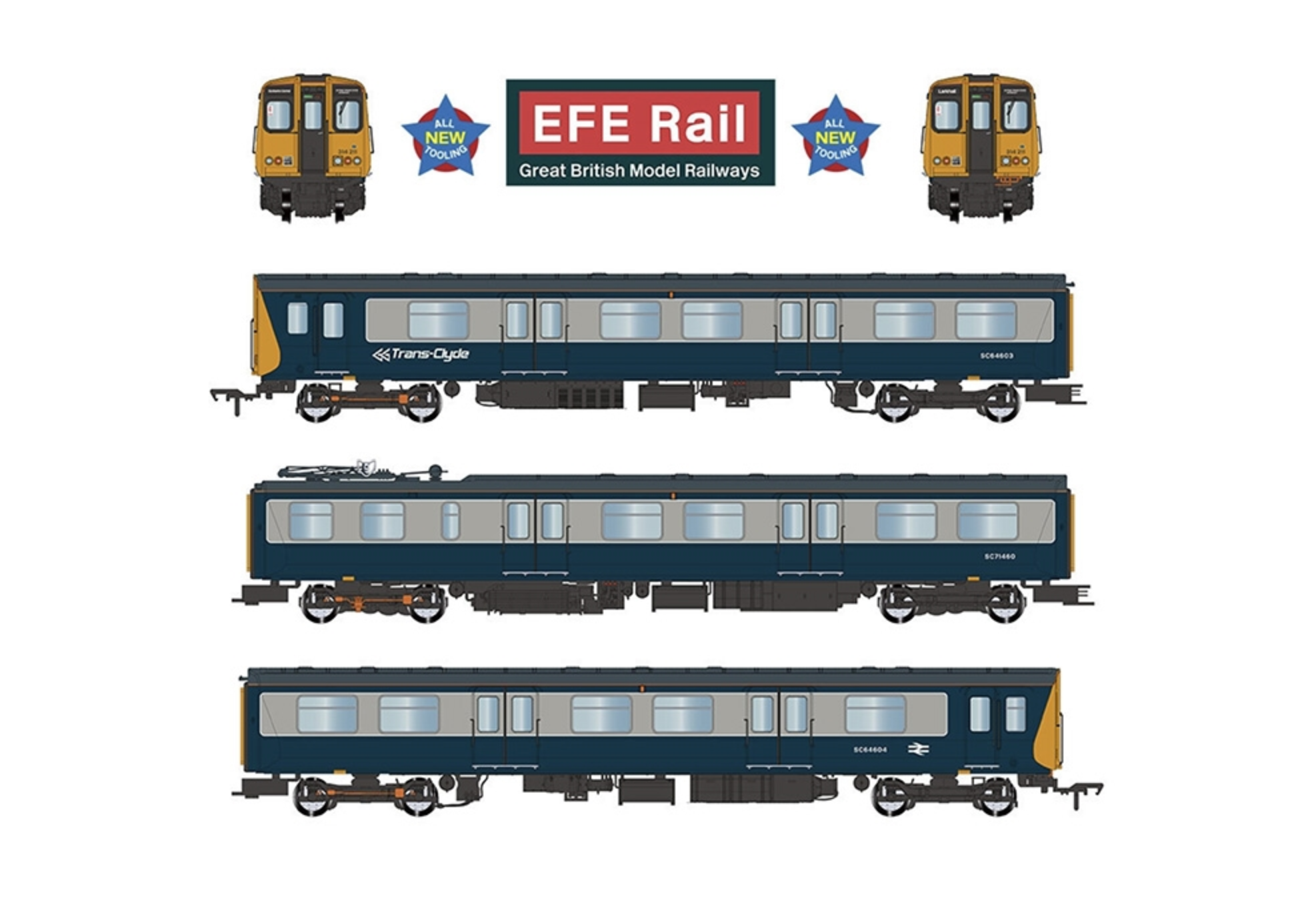 Class 314 3-Car EMU 314211 BR Blue & Grey 'Trans-Clyde'