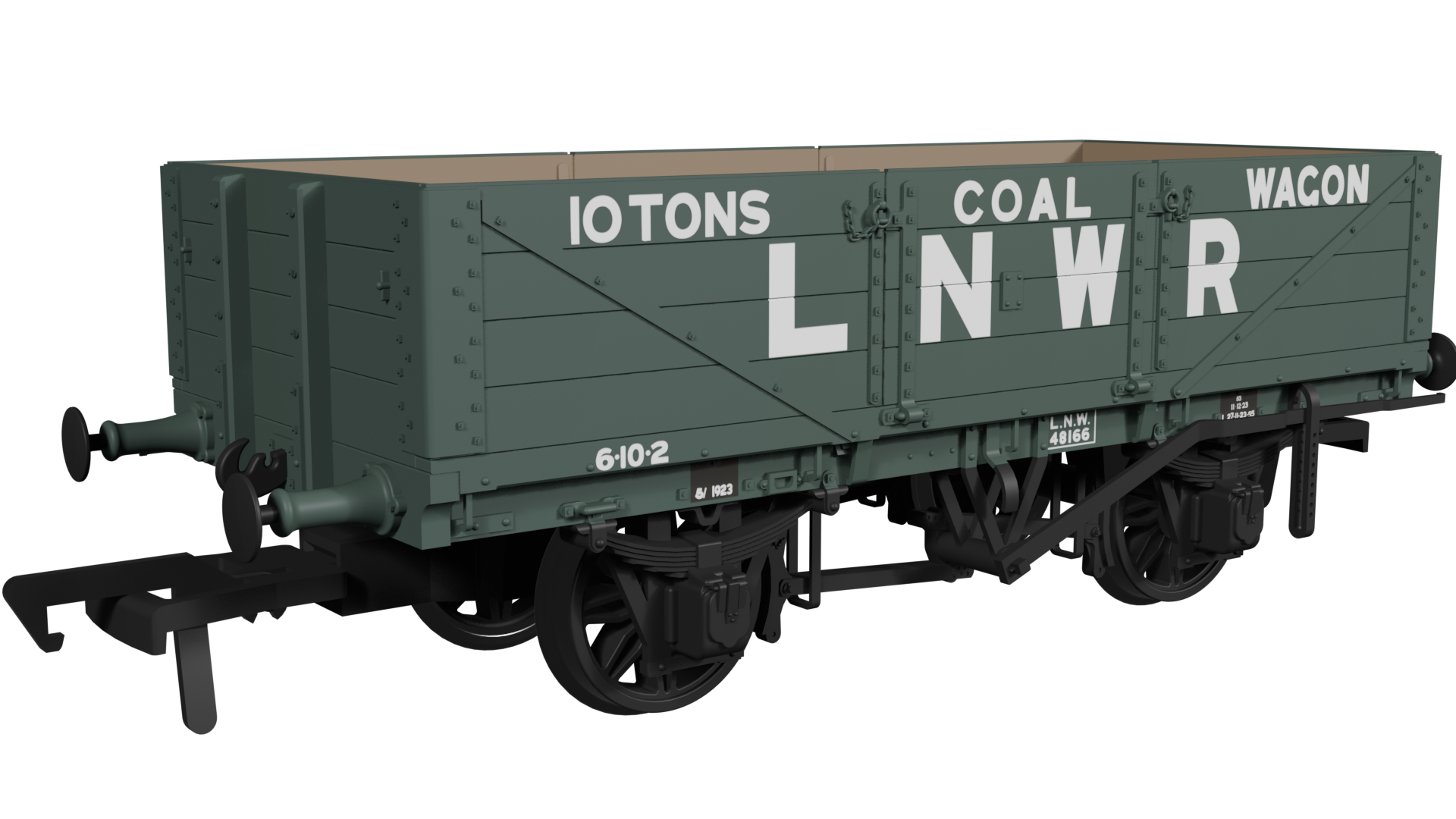 LNWR D90 4-Plank Open - No.48166 LNWR Loco Coal