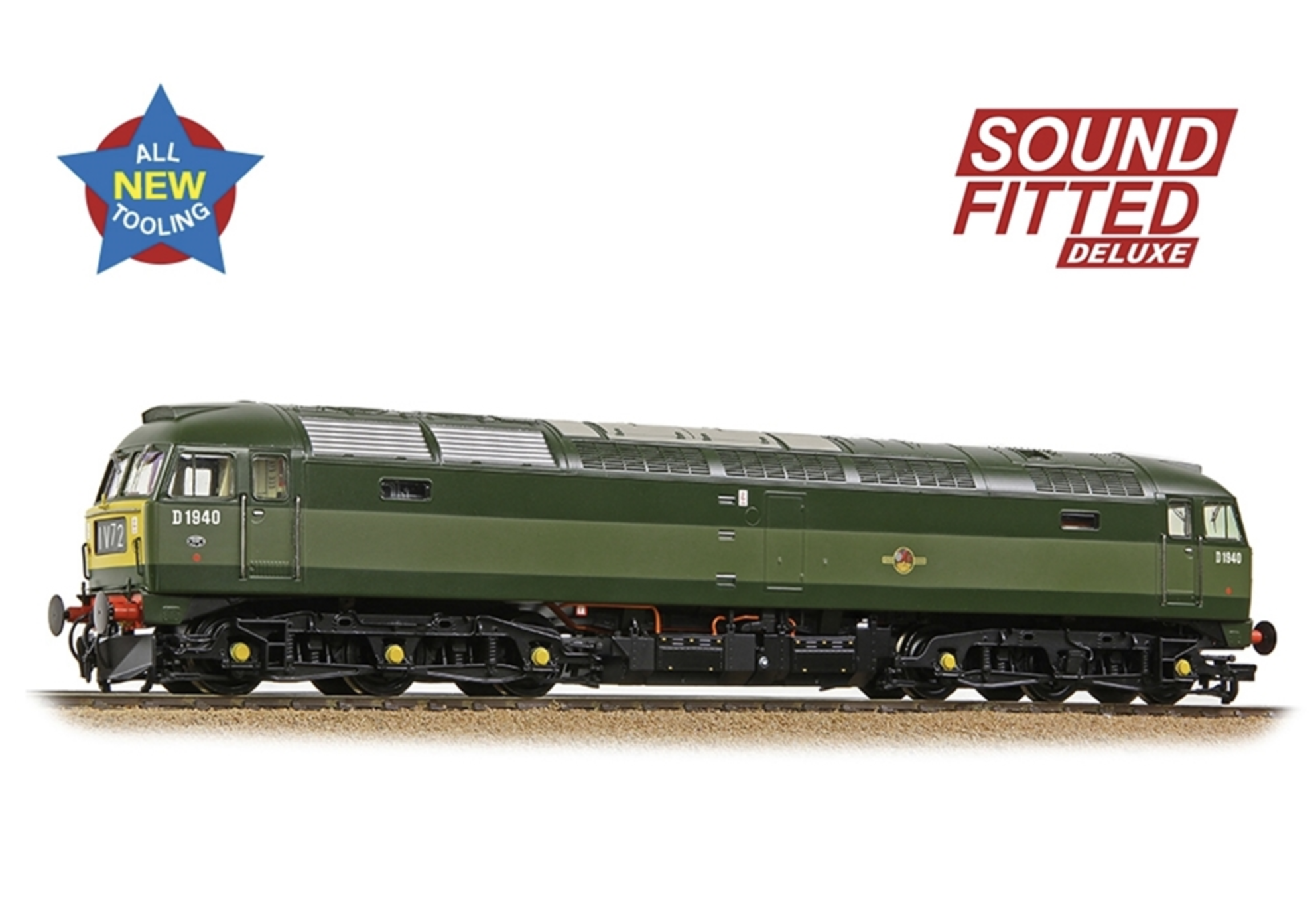 Class 47/0 D1940 BR Two-Tone Green (Small Yellow Panels) SOUND FITTED DELUXE