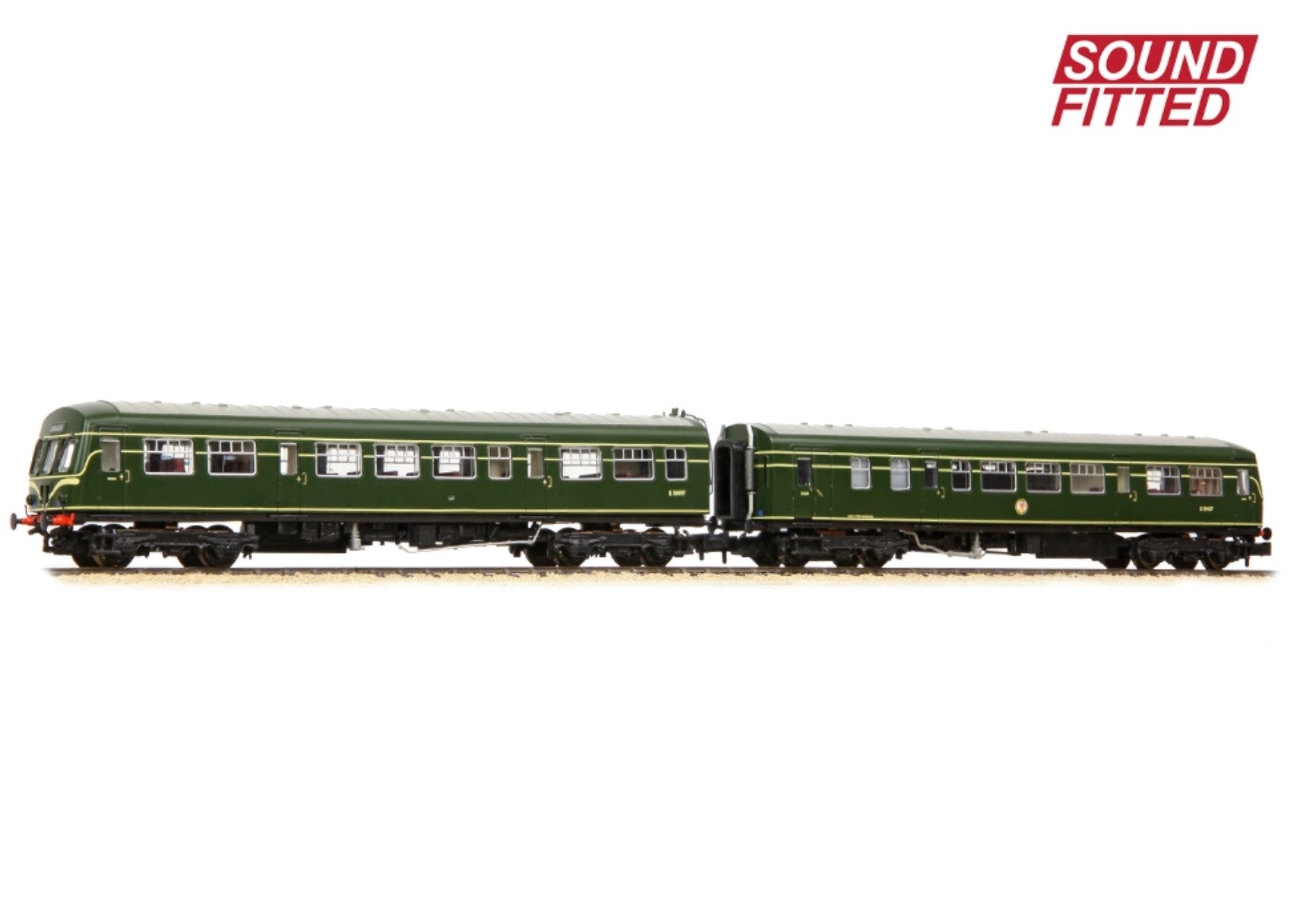 Class 101 2-Car 'Power Twin' DMU BR Green (Speed Whiskers) SOUND FITTED