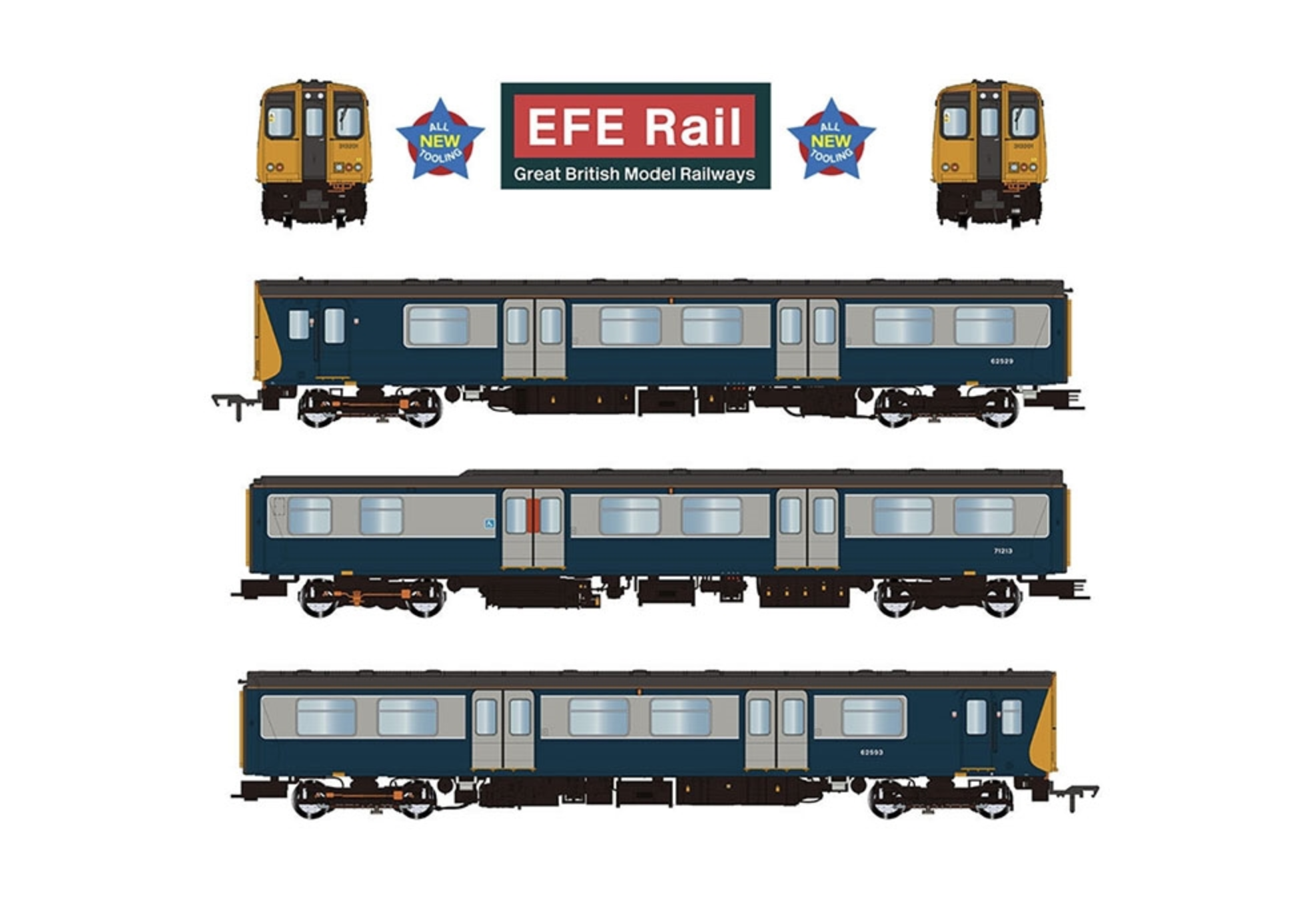 Class 313 3-Car EMU 313201 BR Blue & Grey (Southern)