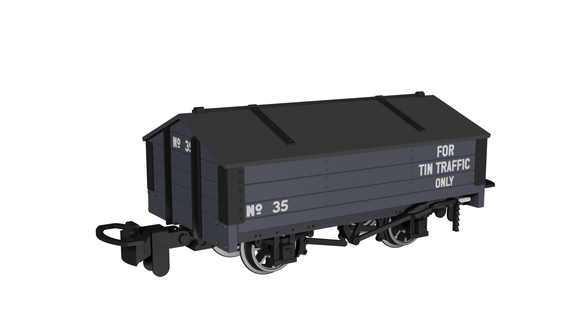009 Peaked Roof Van -  Dark Grey 'Tin' No.35