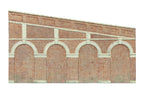 High Stepped Arched Retaining Walls x 2 (Red Brick)