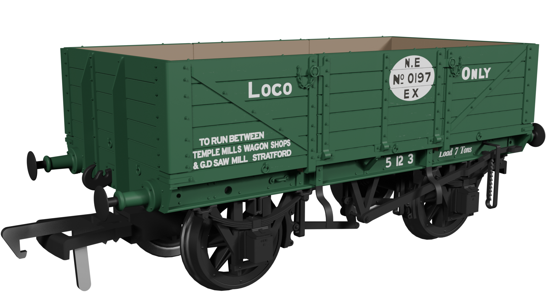 972013 - GER Dia.17 5-plank - LNER Loco No.0197