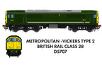 Class 28 D5707 BR Green with Full Yellow Ends