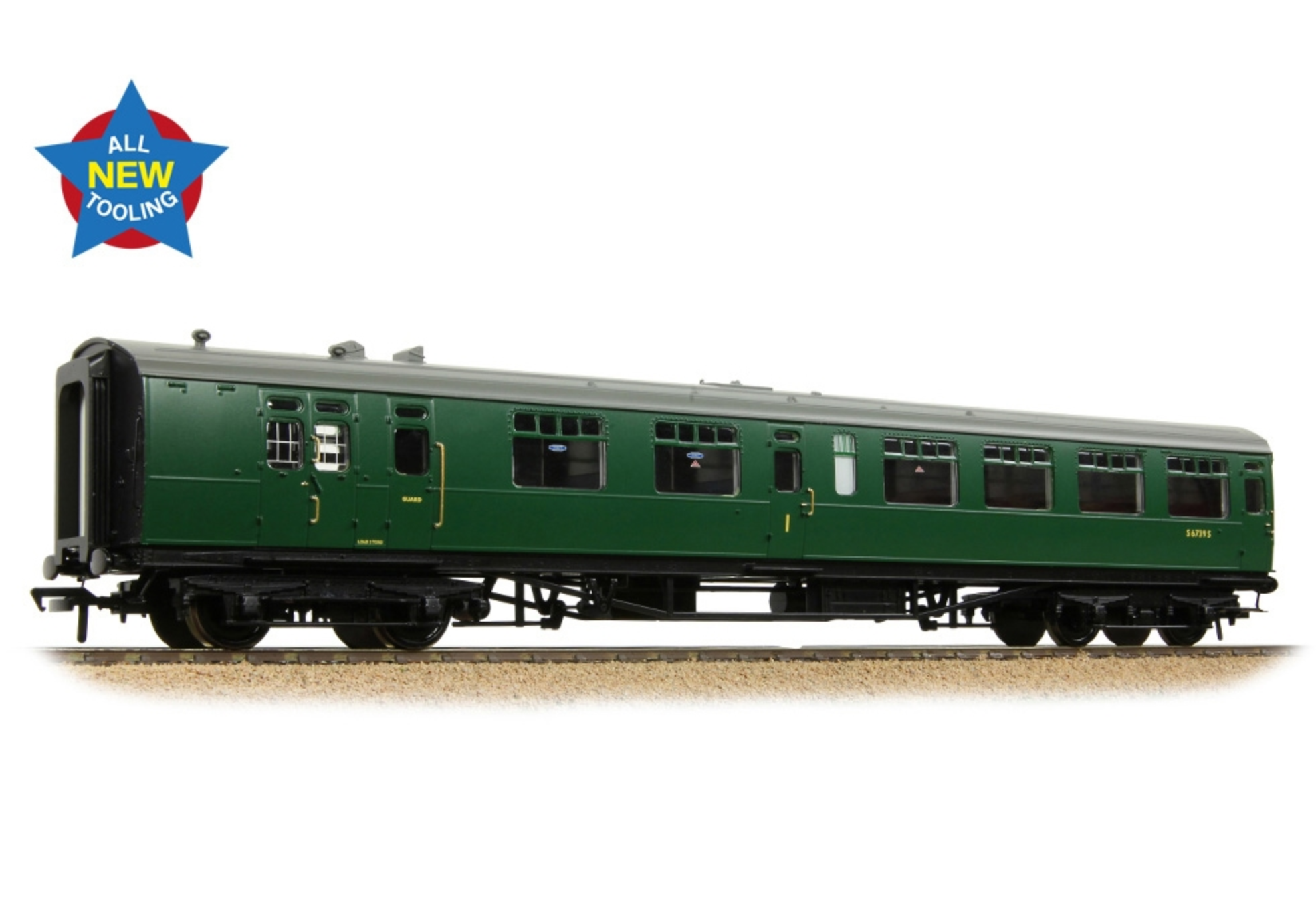 34-761A SR Bulleid Brake Composite Corridor 10" Vents BR (SR) Green