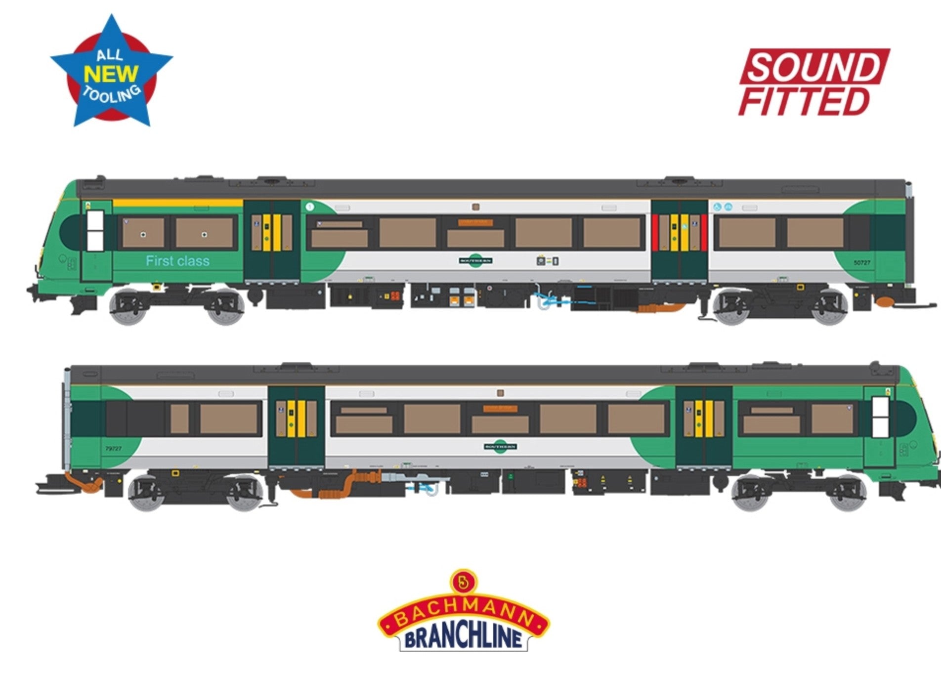 35-580SF - Class 171/7 2-Car DMU 171727 Southern (GTR) SOUND FITTED