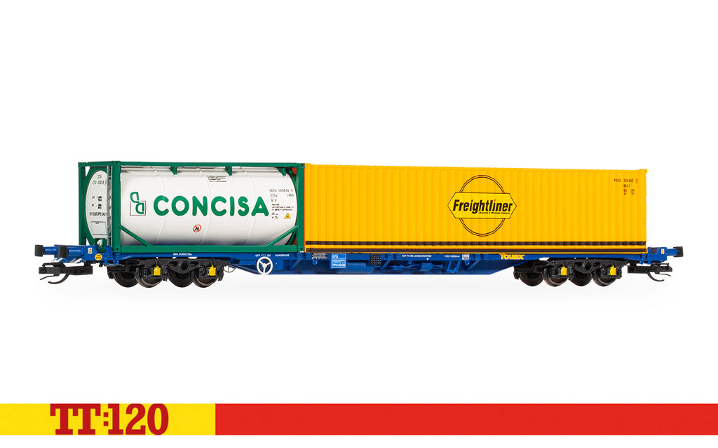 Touax KFA Container Wagon with 1x20 & 1x40 Containers