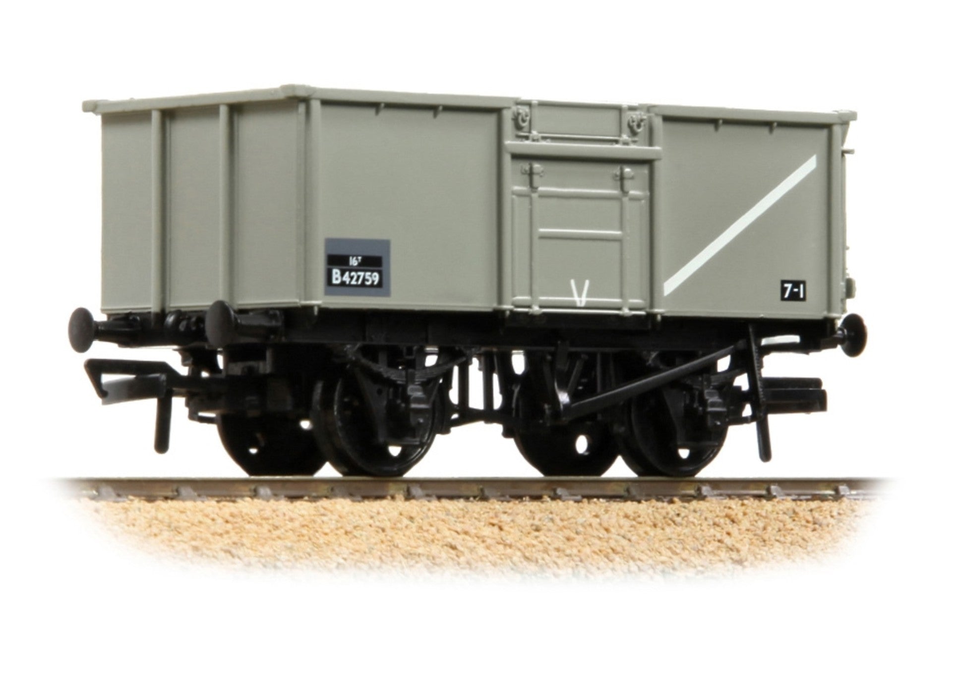 37-227C - BR 16T Steel Mineral Wagon Top Flap Doors BR Grey (Early)