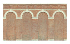 High Level Arched Retaining Walls x 2 (Red Brick)
