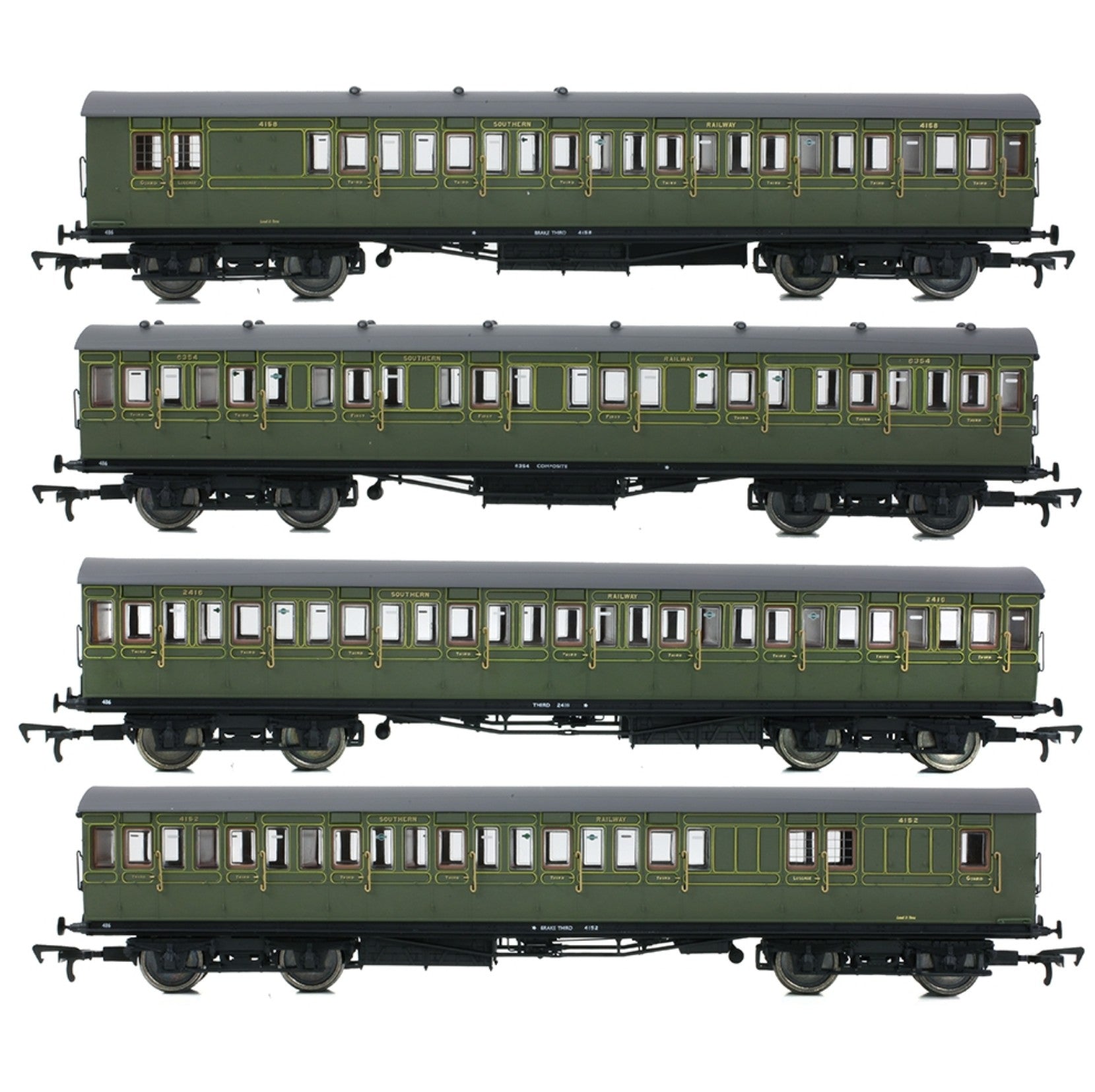 LBSCR 54ft 'Isle of Wight' 4-Coach Pack SR Maunsell Green